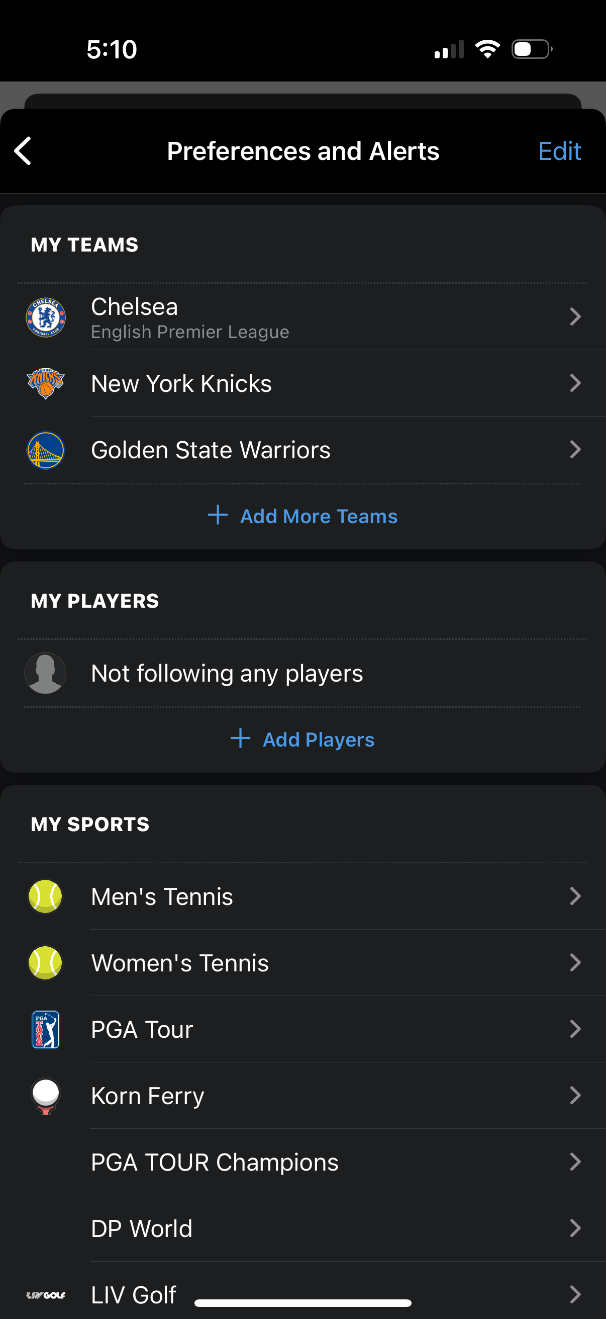 espn app screenshot 9