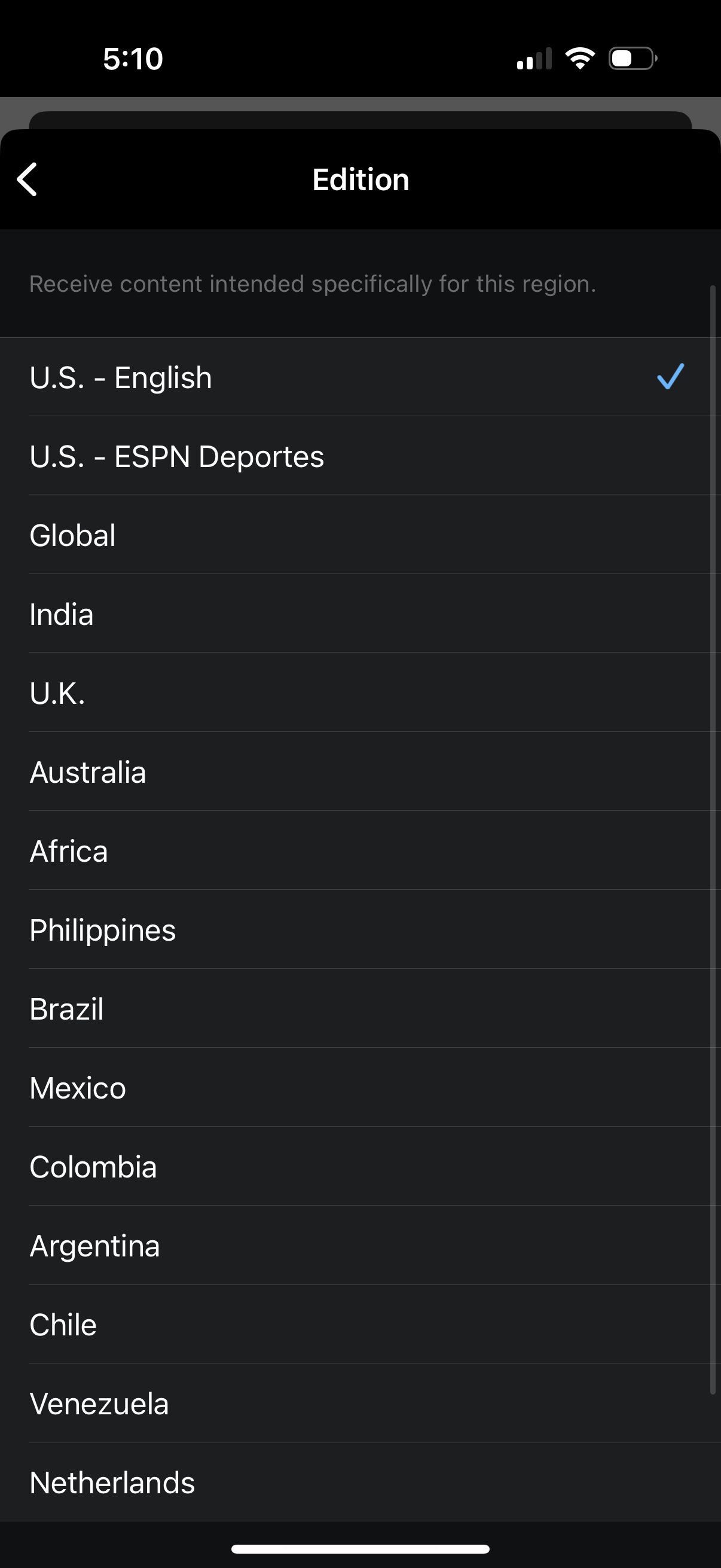 espn app screenshot 8