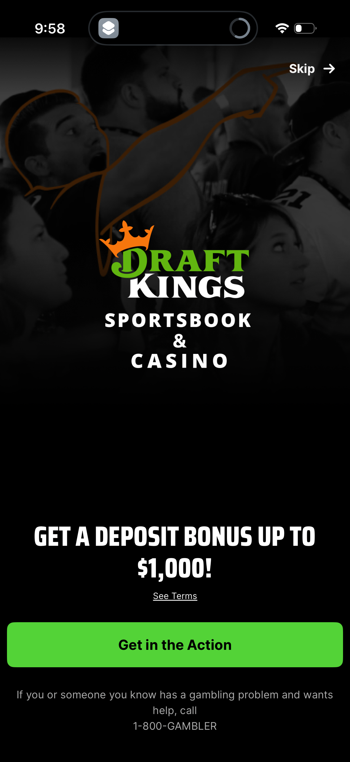 draftkings app screenshot 1