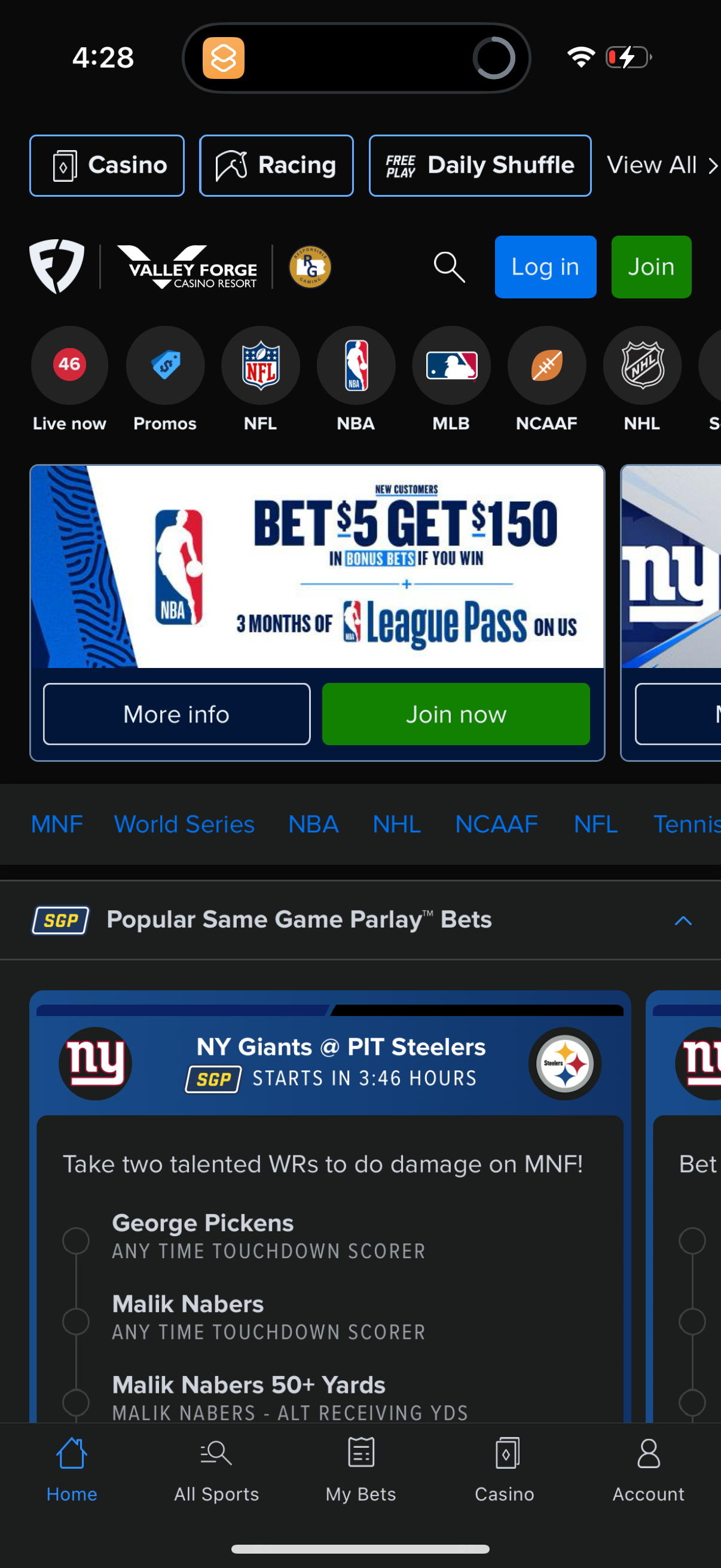 fanduel app screenshot 11