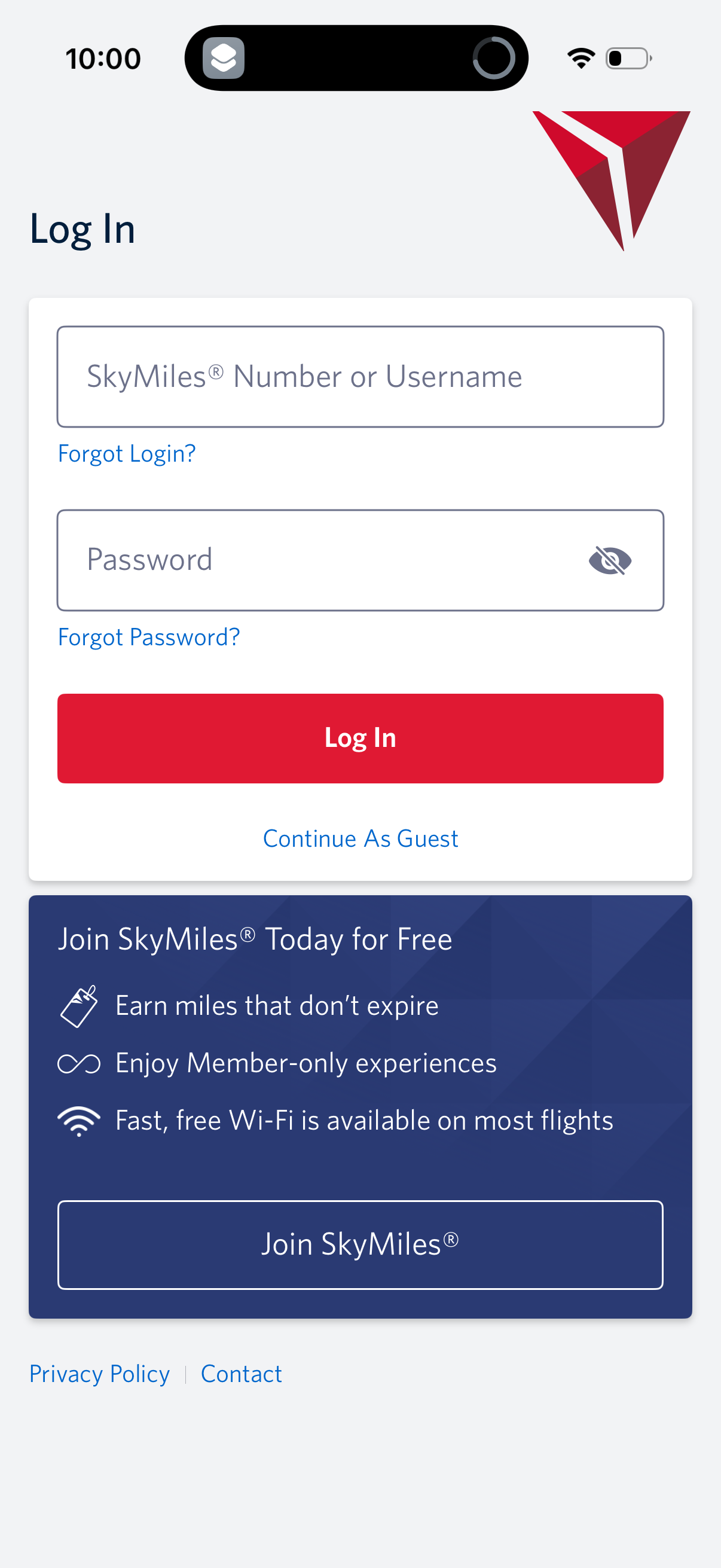 delta app screenshot 1