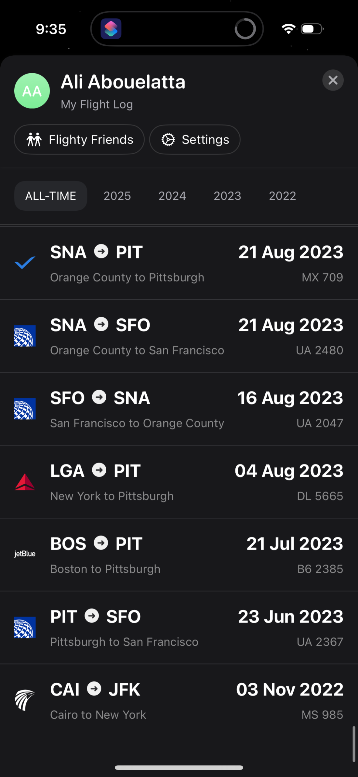 flighty app screenshot 9
