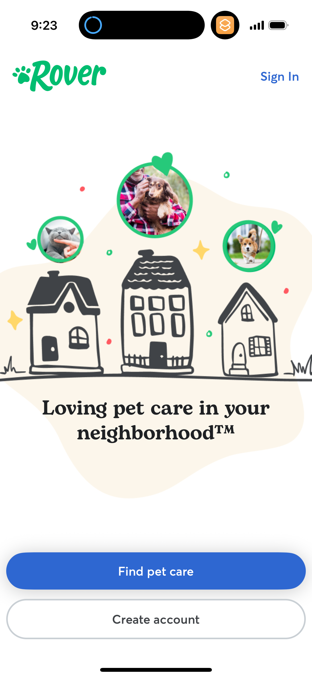 rover app screenshot 1