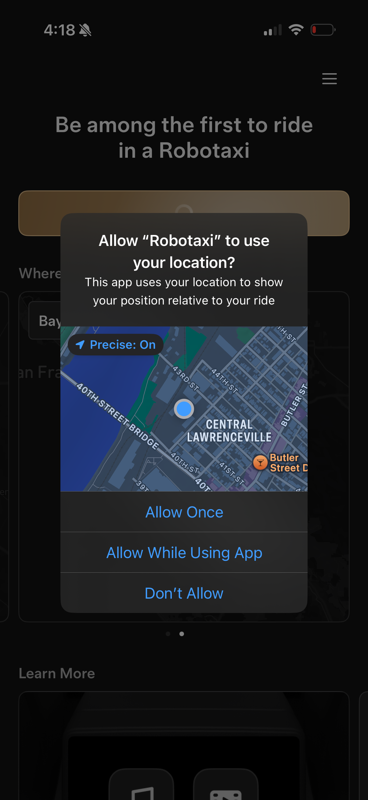 robotaxi app screenshot 3
