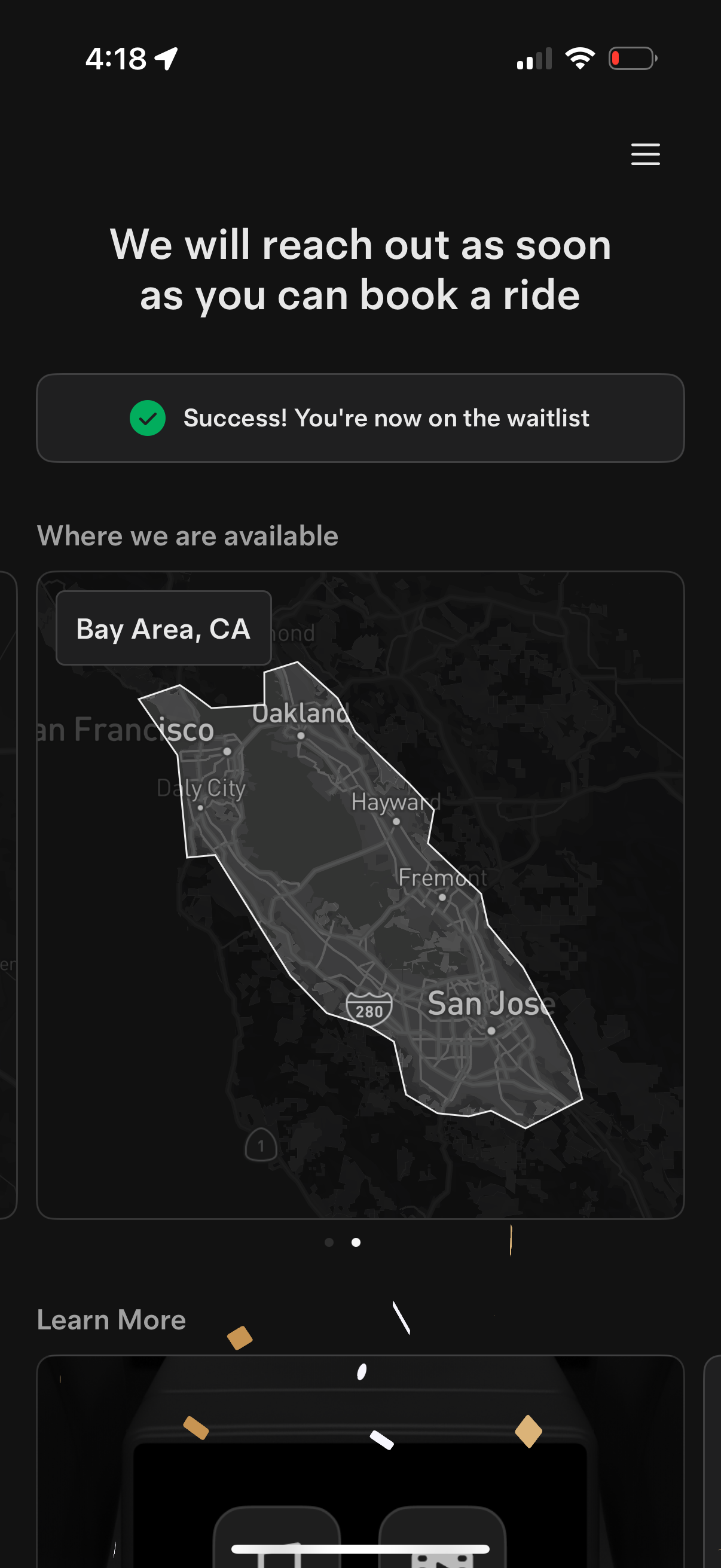 robotaxi app screenshot 1