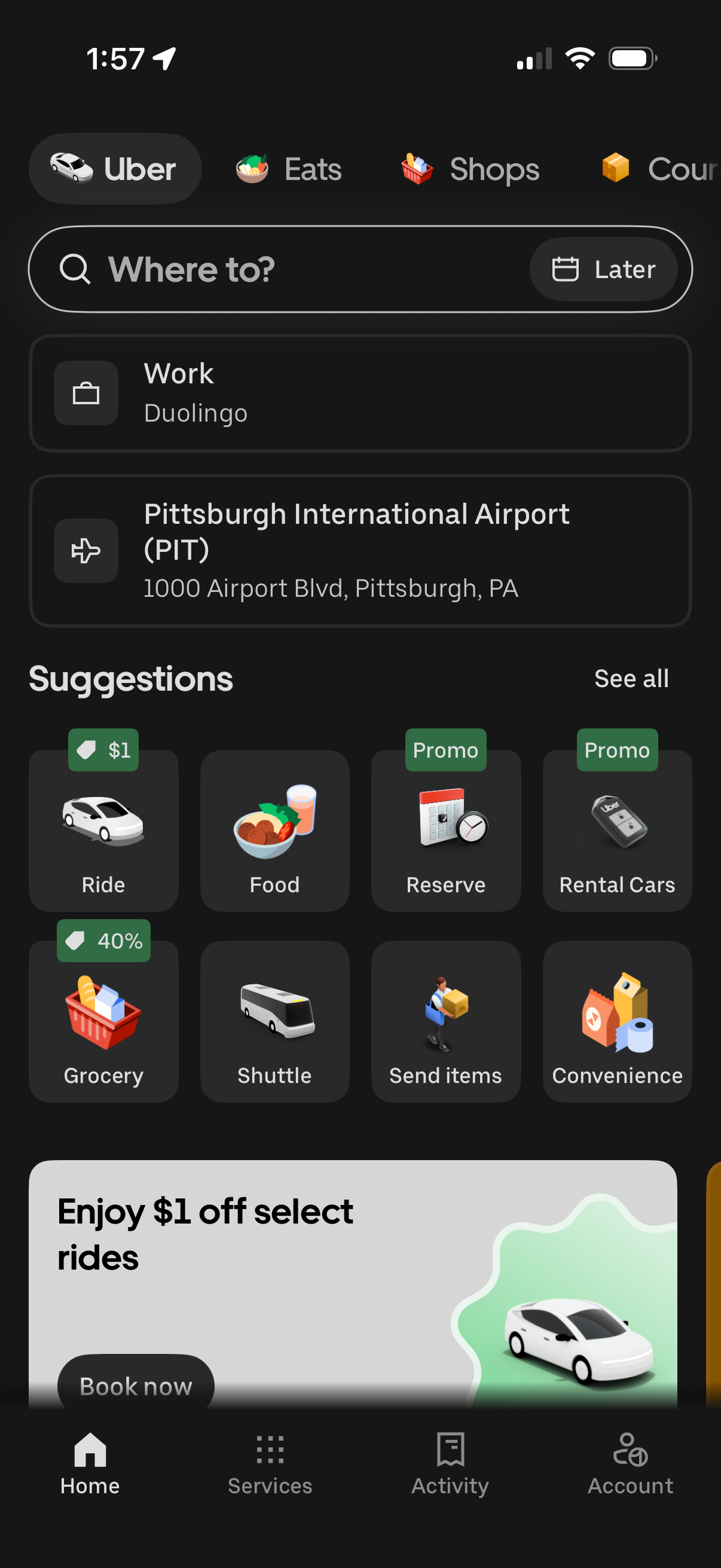 uber app screenshot 8