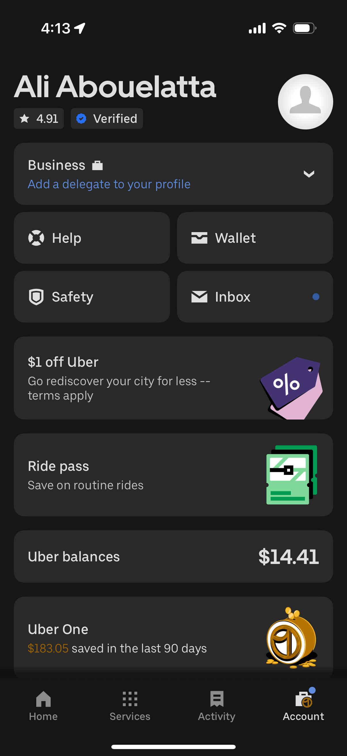 uber app screenshot 19
