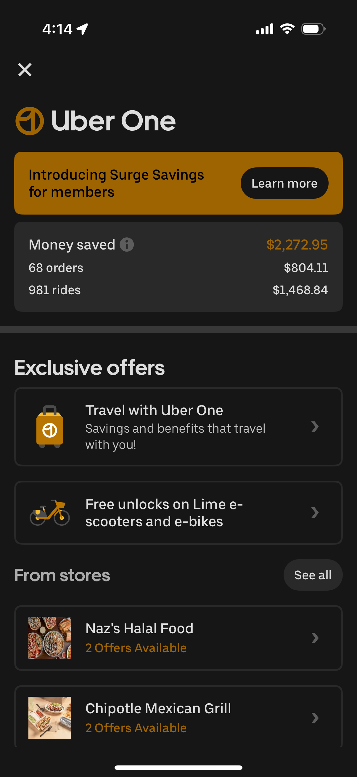 uber app screenshot 15