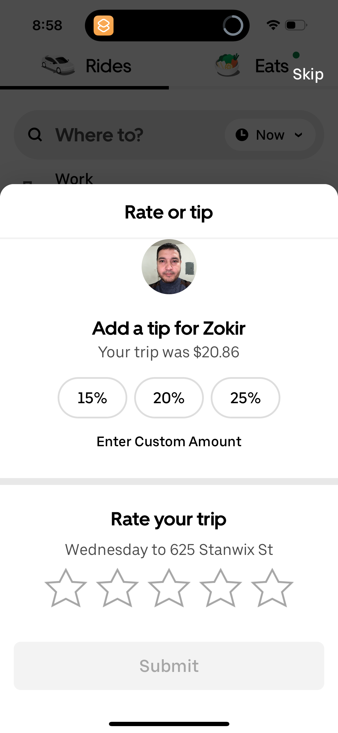 uber app screenshot 140