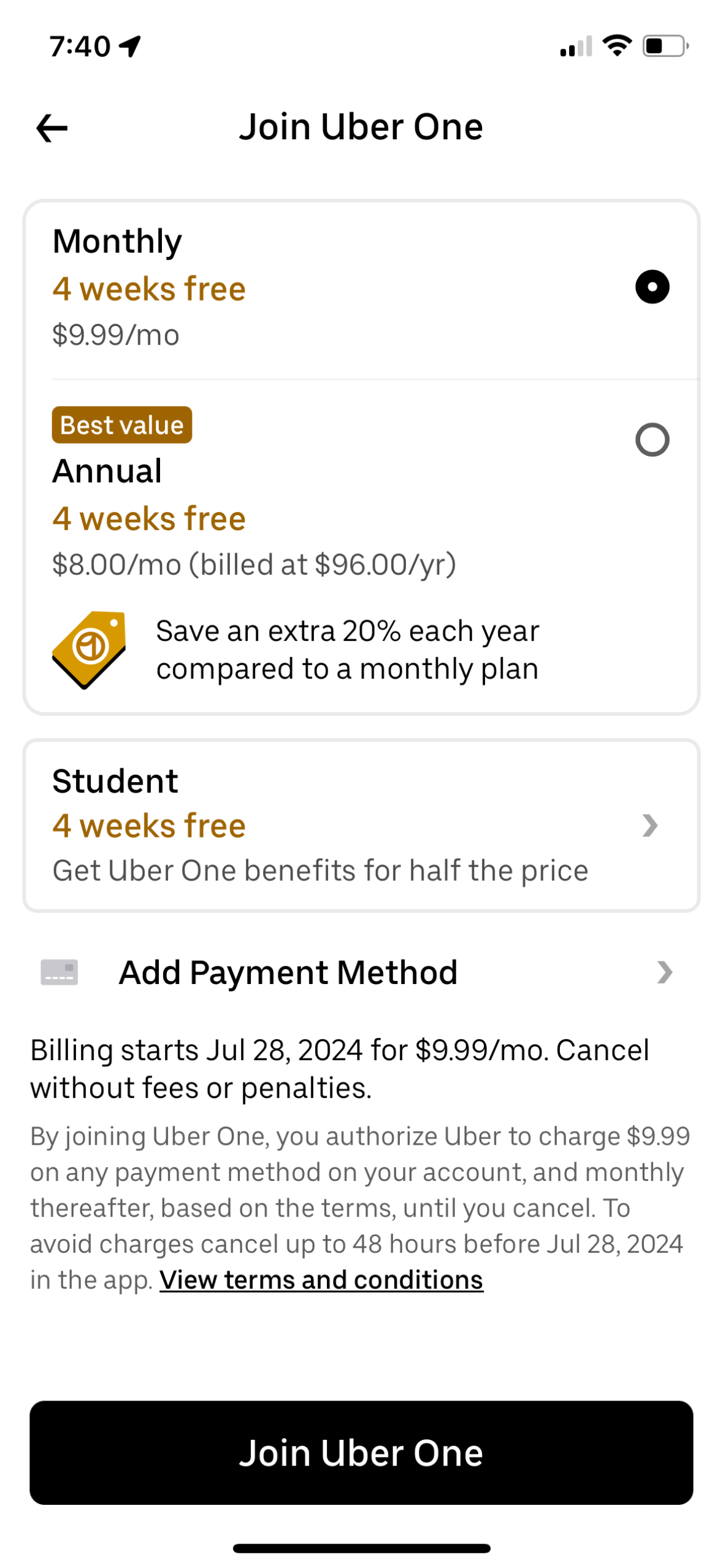 uber app screenshot 28