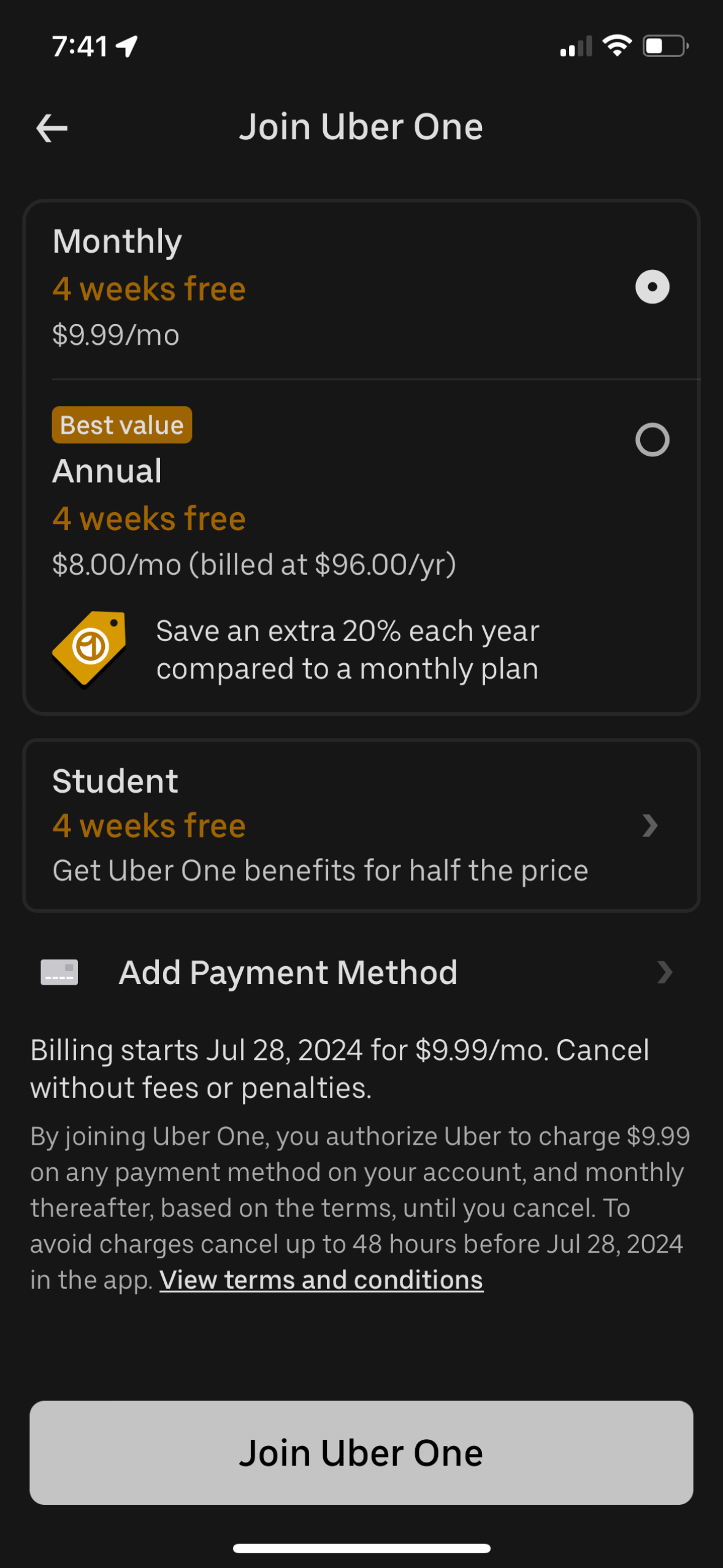uber app screenshot 29