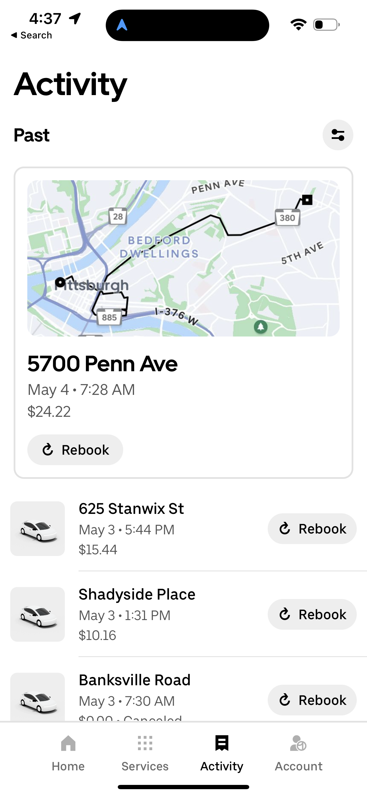 uber app screenshot 213