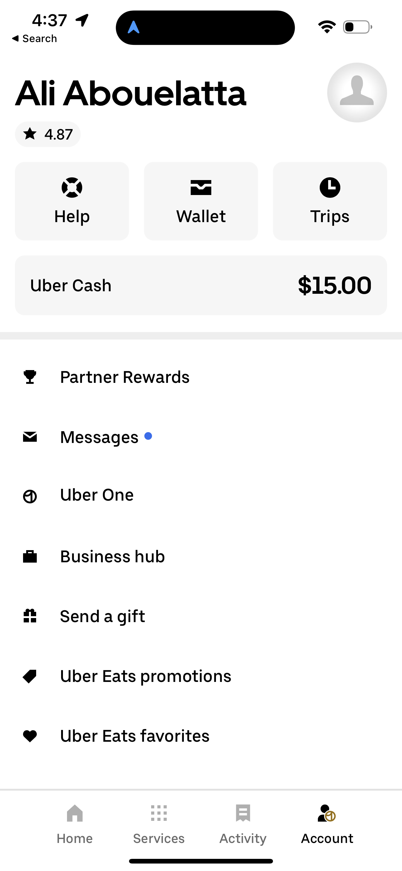 uber app screenshot 212