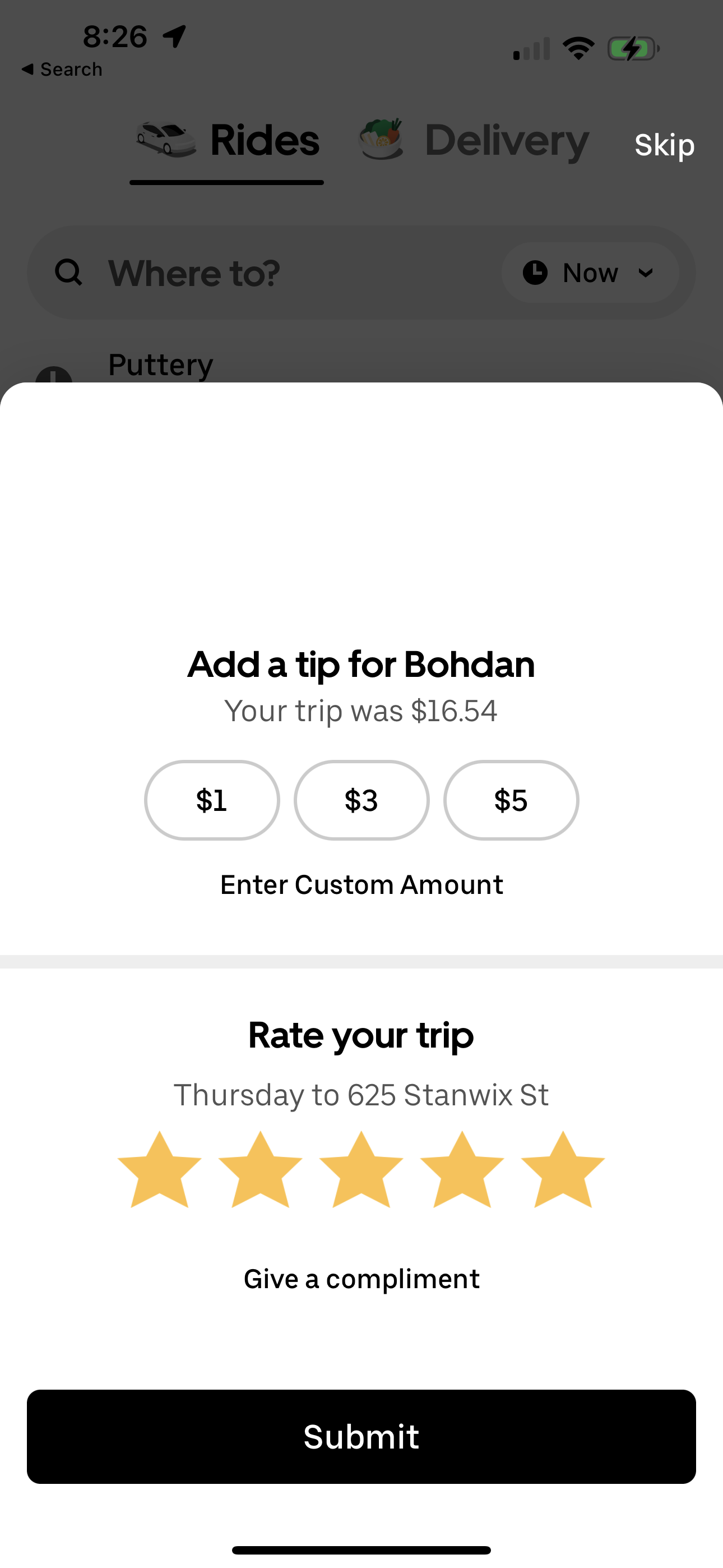 uber app screenshot 211