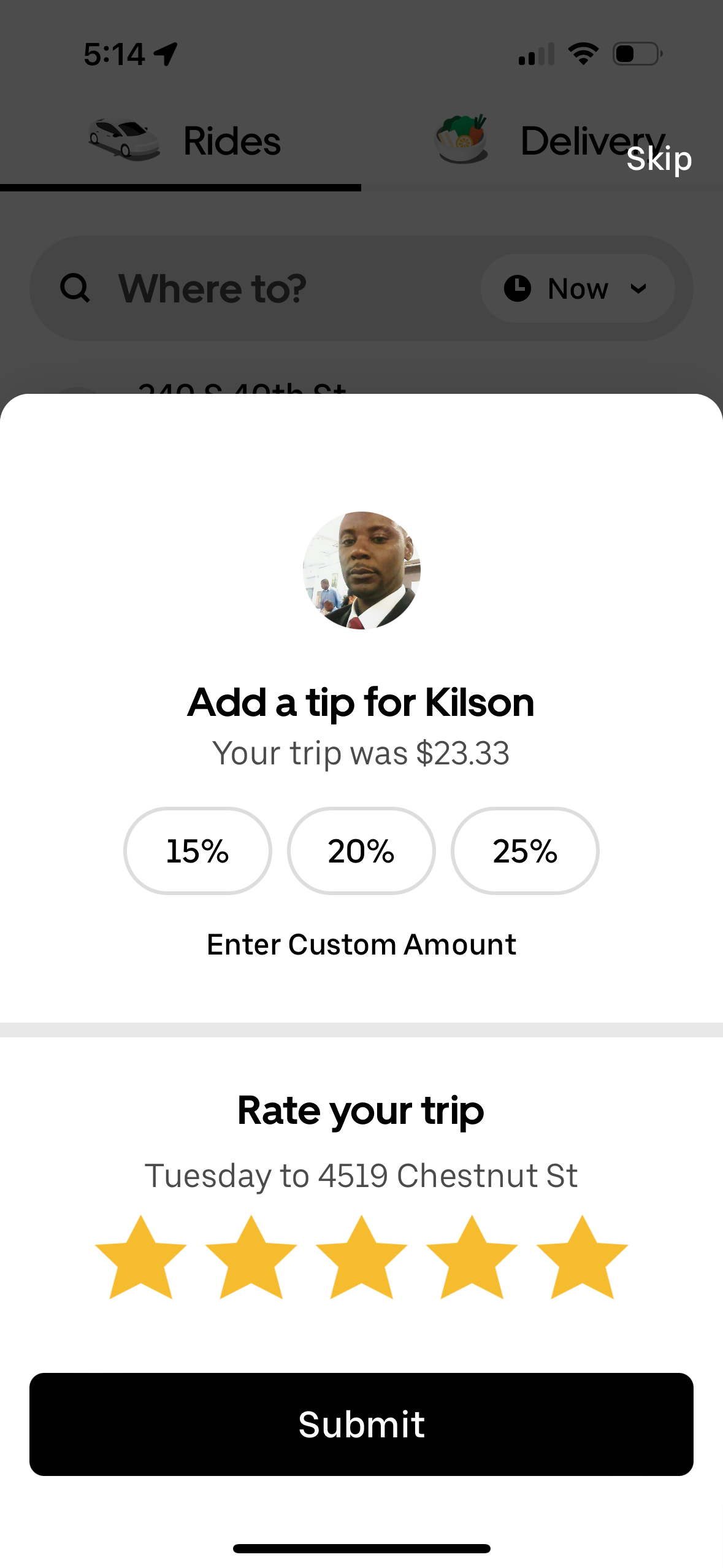 uber app screenshot 169