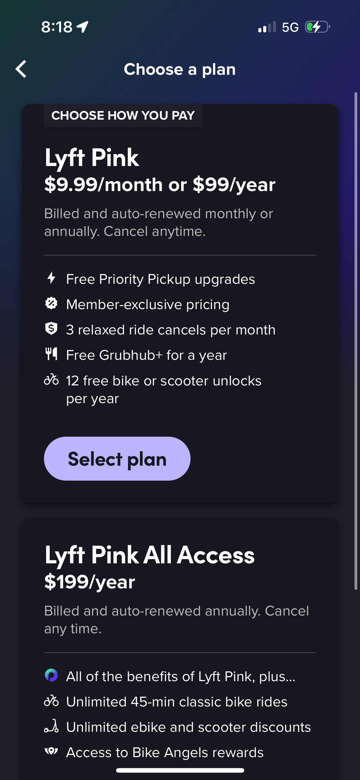 lyft app screenshot 18