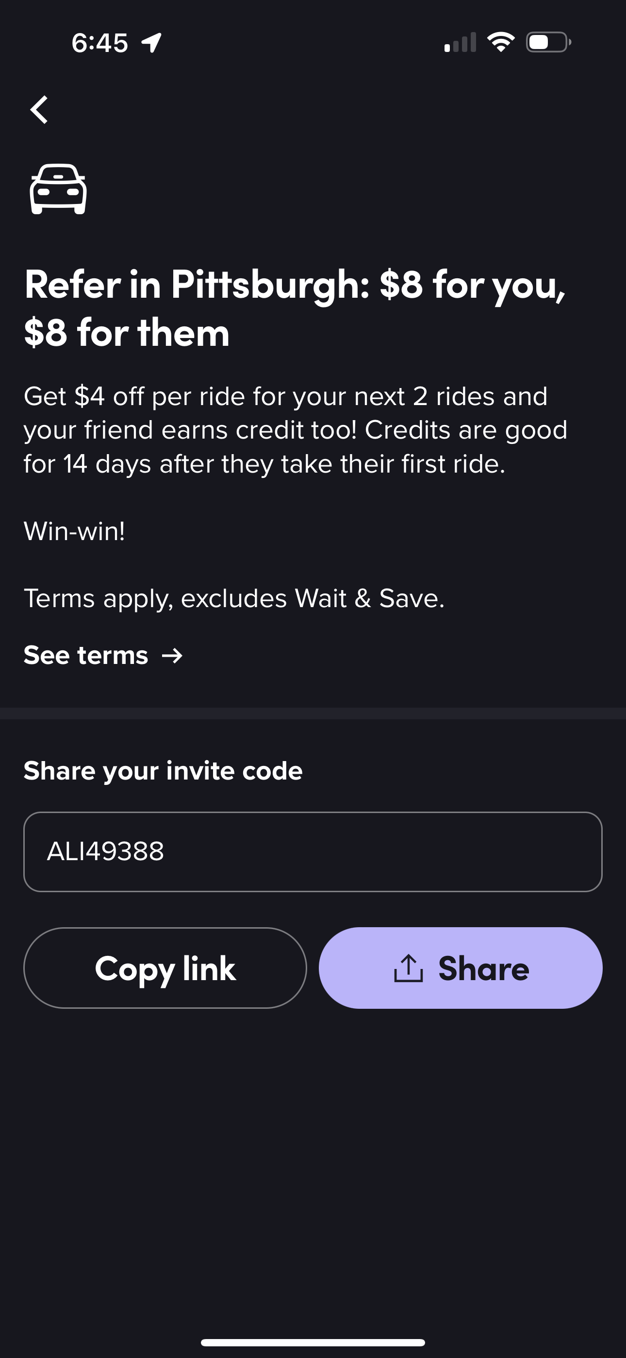 lyft app screenshot 206