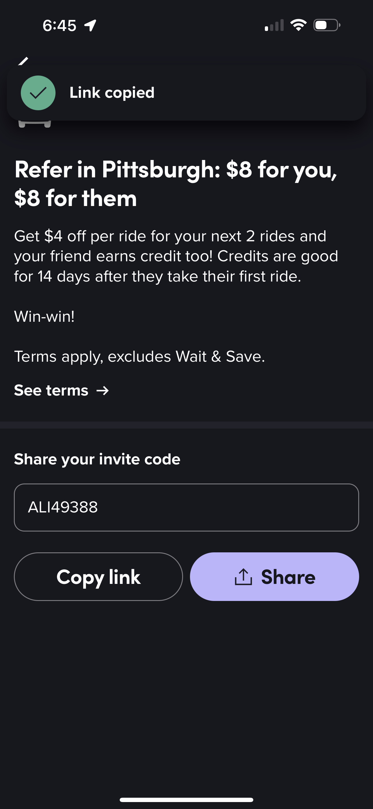 lyft app screenshot 205