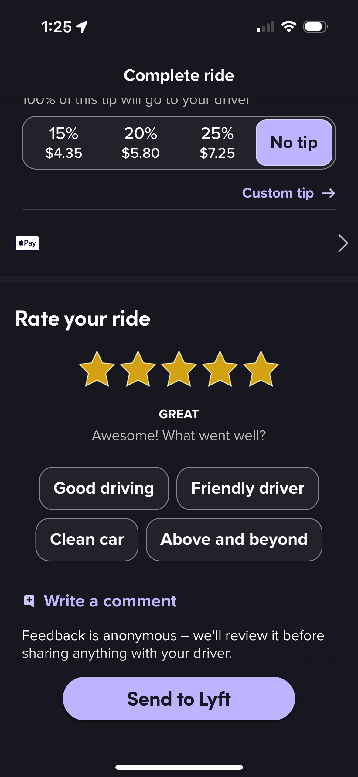 lyft app screenshot 178