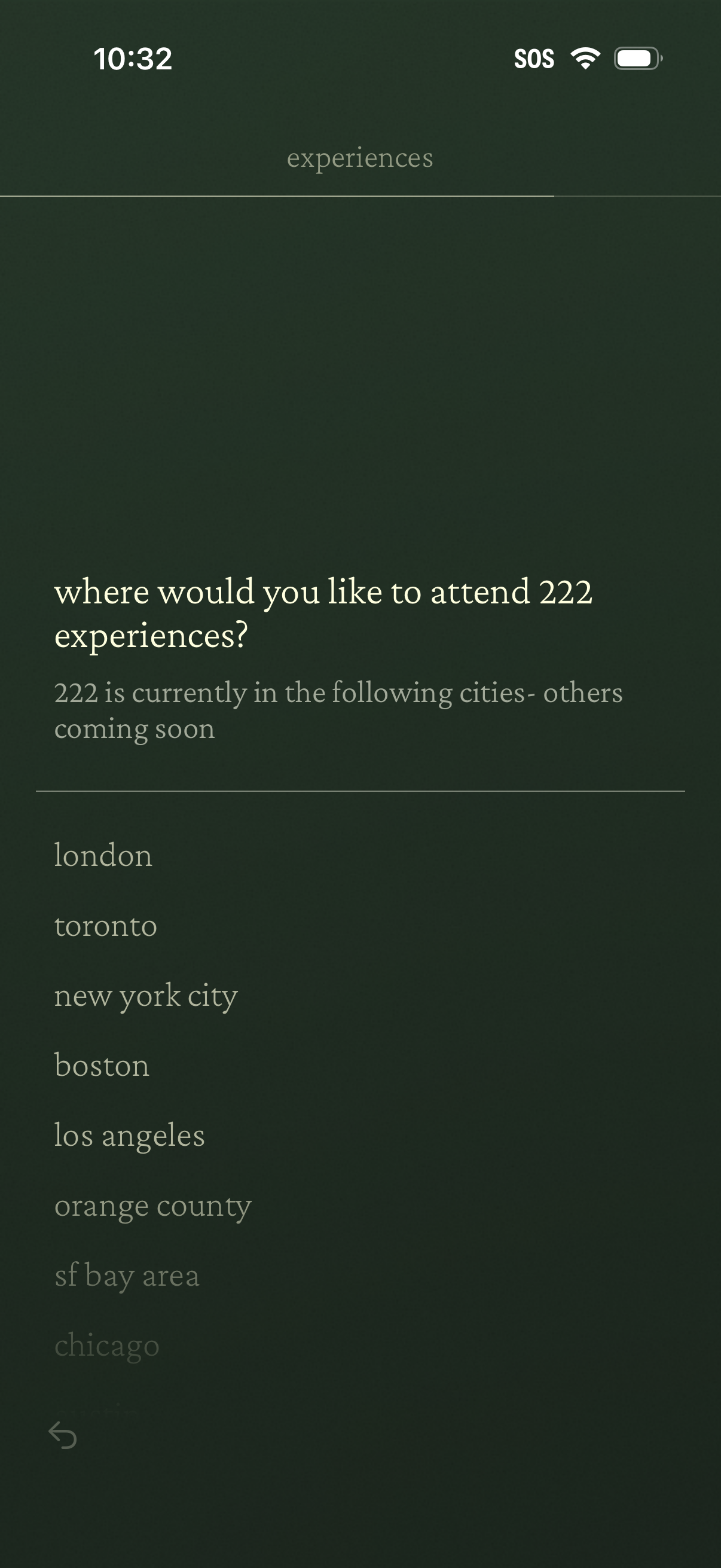 222 pick experiences and location