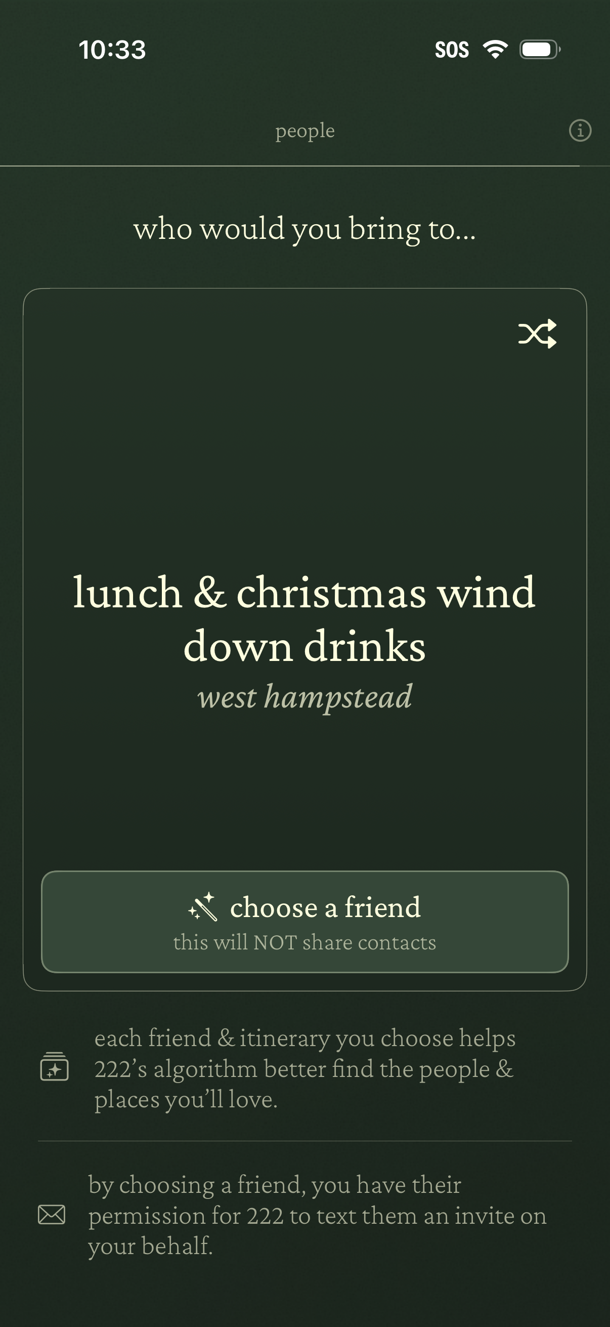 222 choose friend to bring