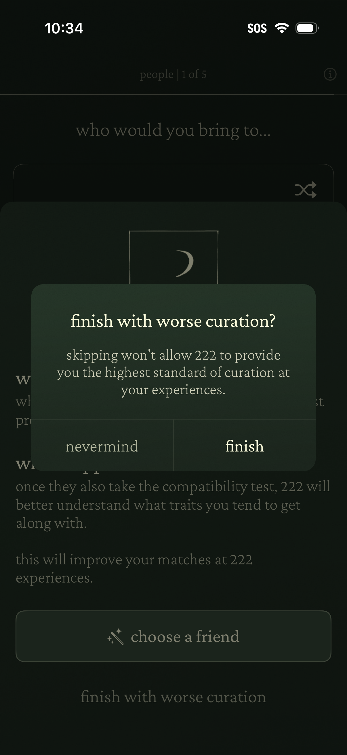 222 skip friend selection