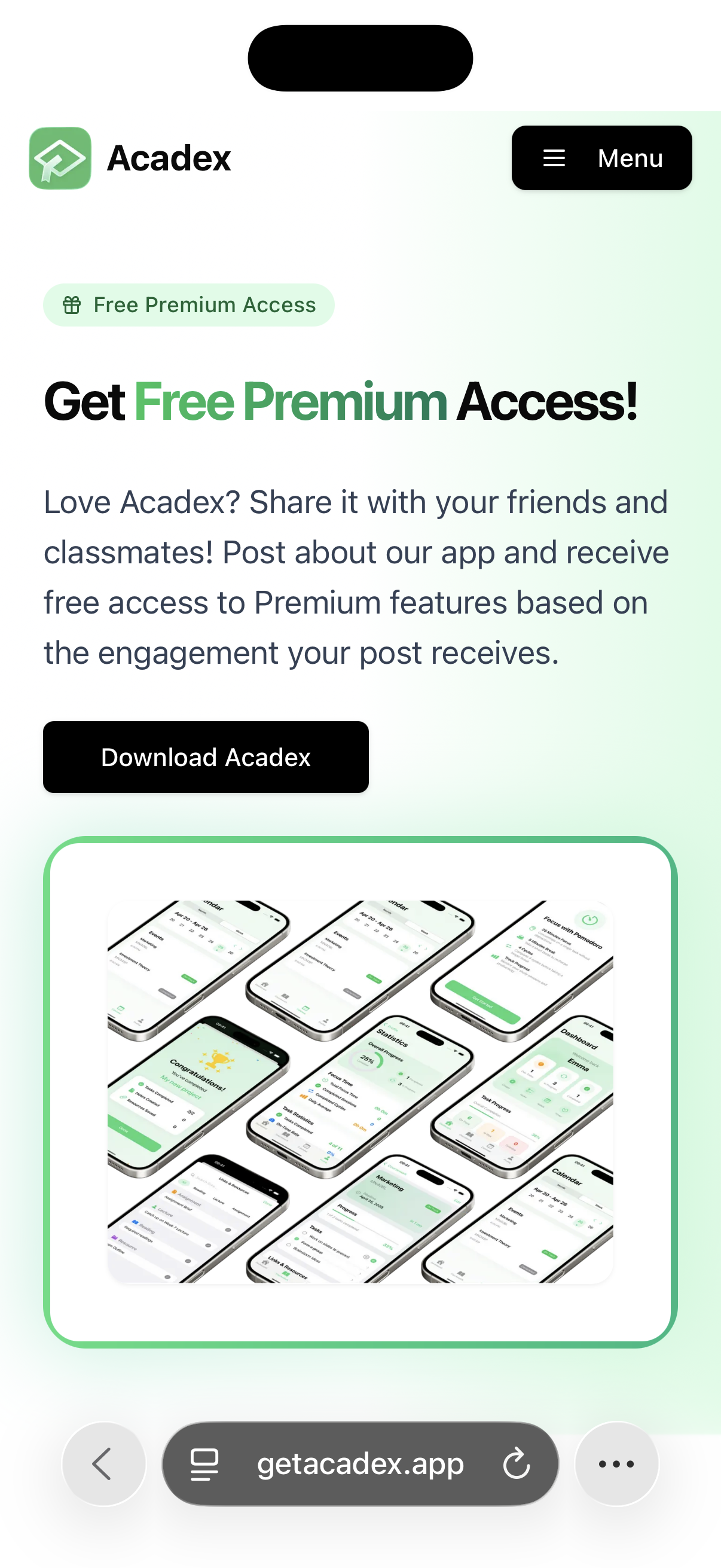 acadex app screenshot 1