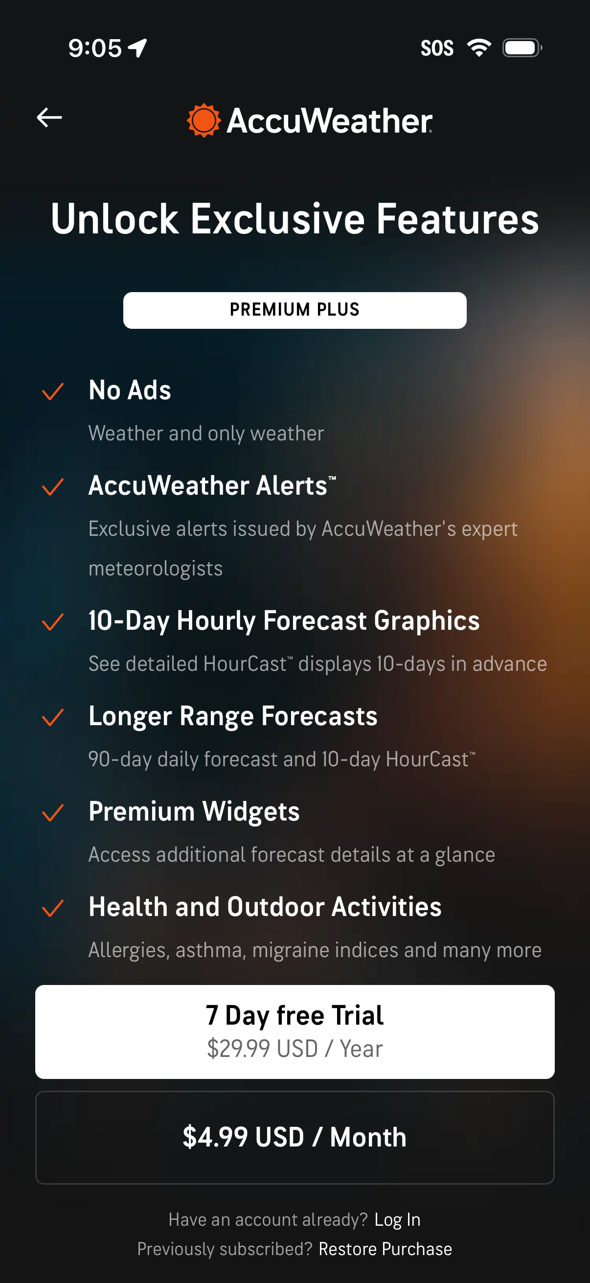 accuweather app screenshot 1