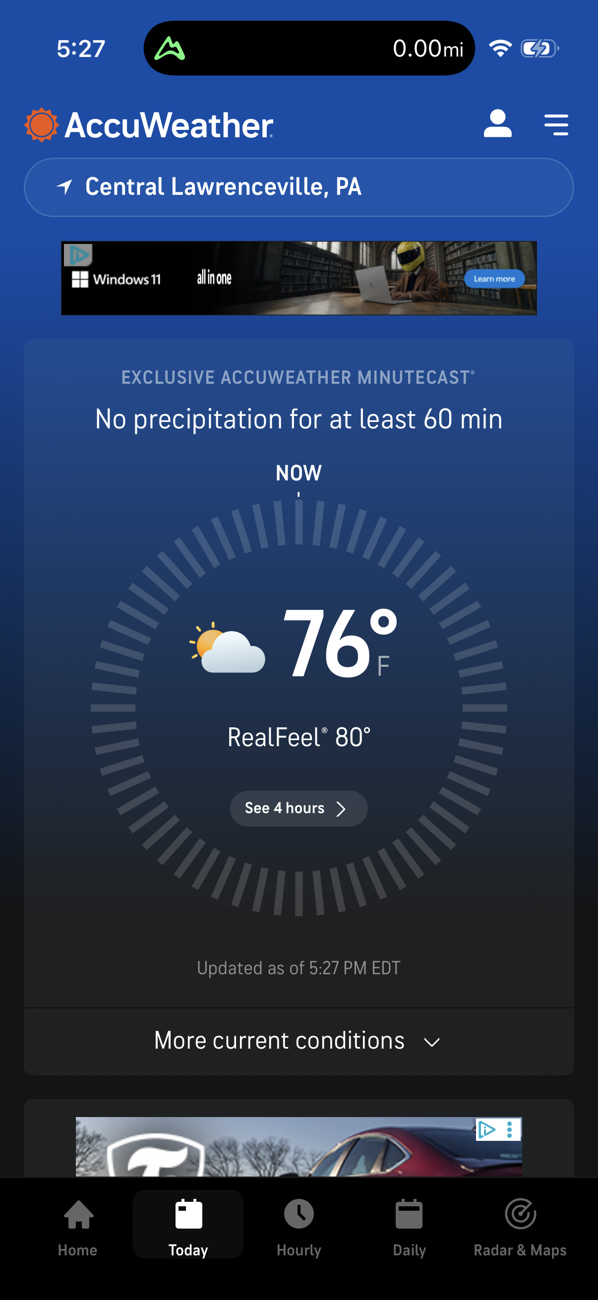 Step 1 of accuweather Main_tabs