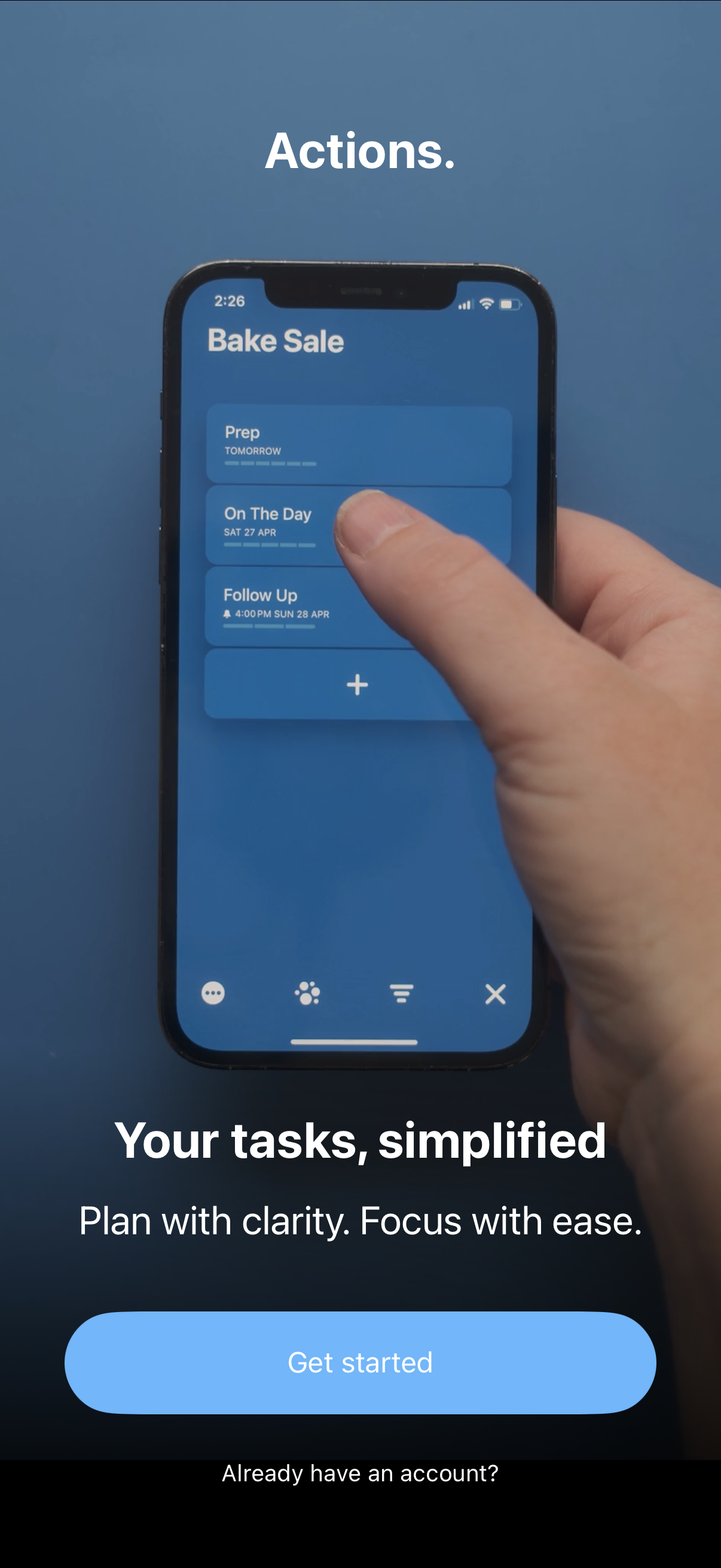 Step 1 of actions Main_tabs