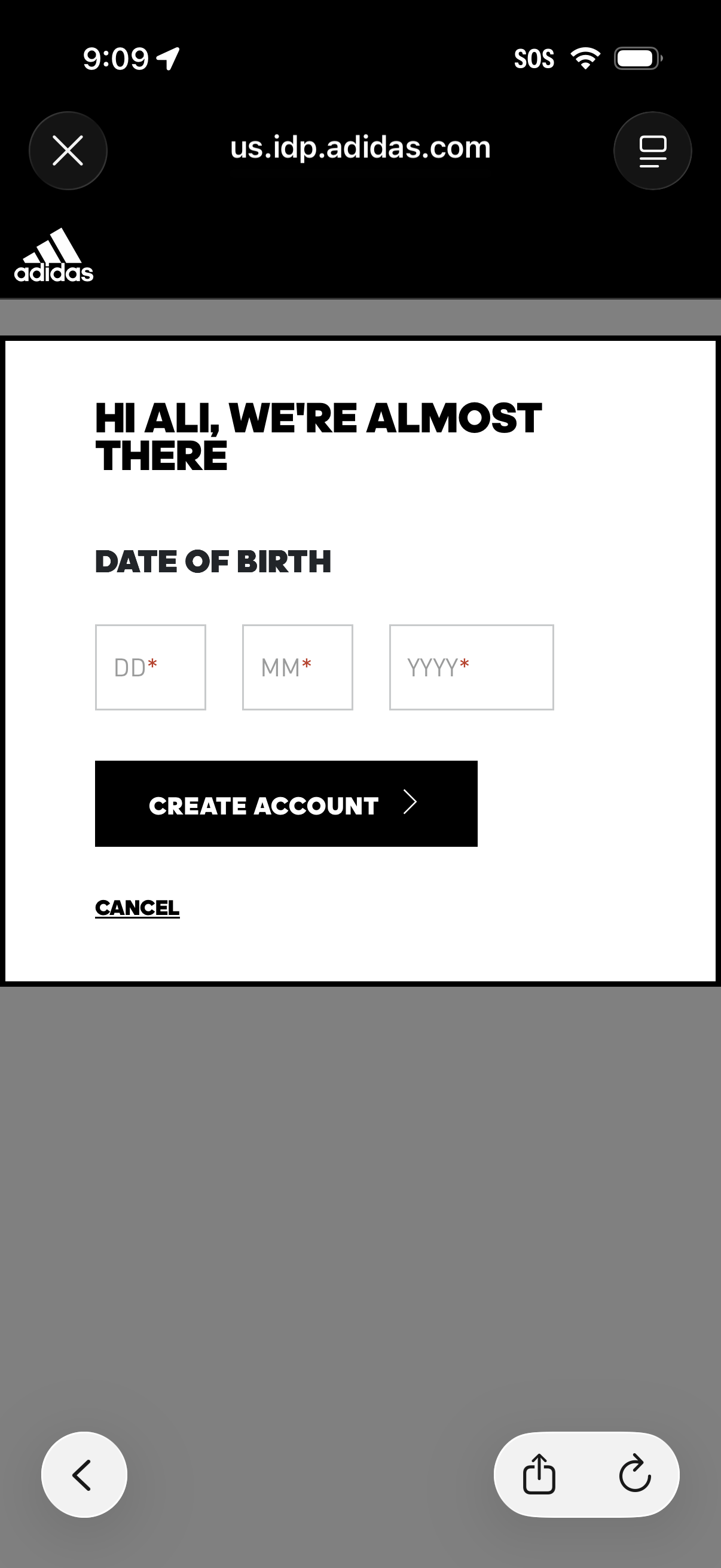adidas app screenshot 2