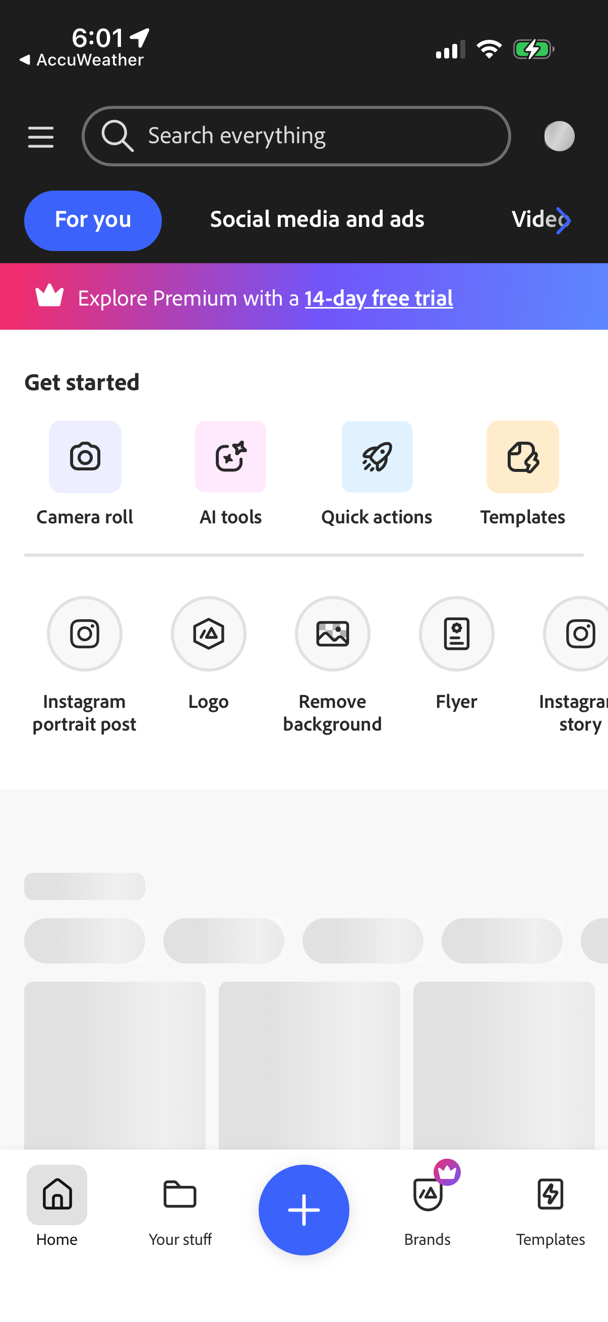 adobe app screenshot 2