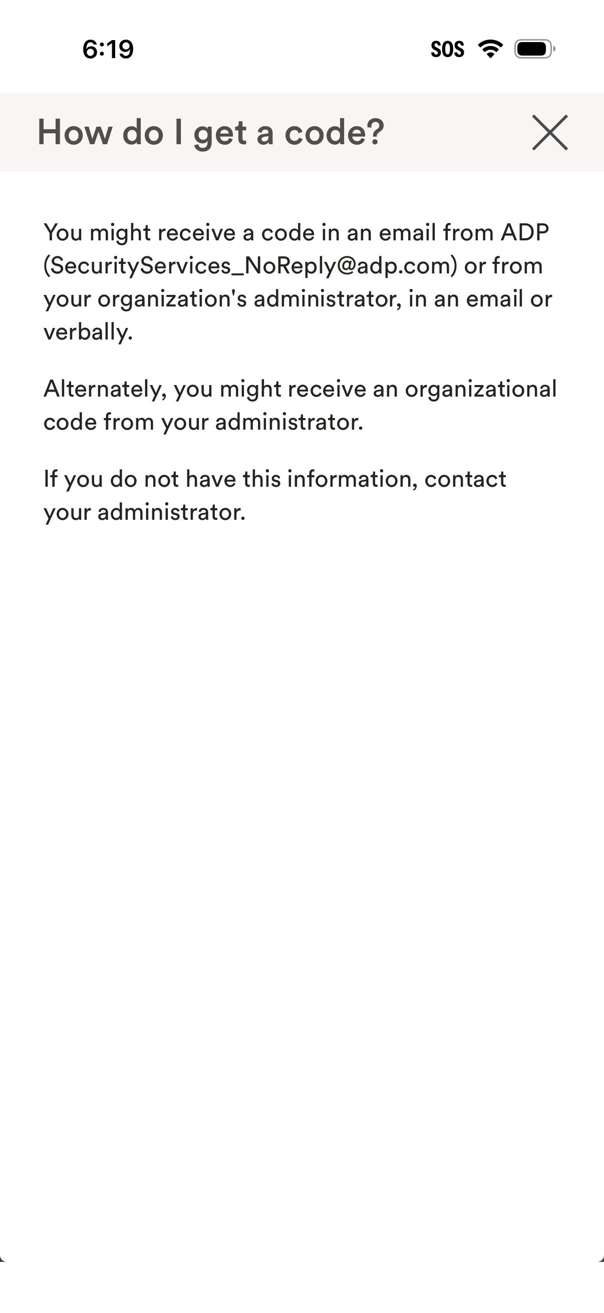 ADP app screenshot 1