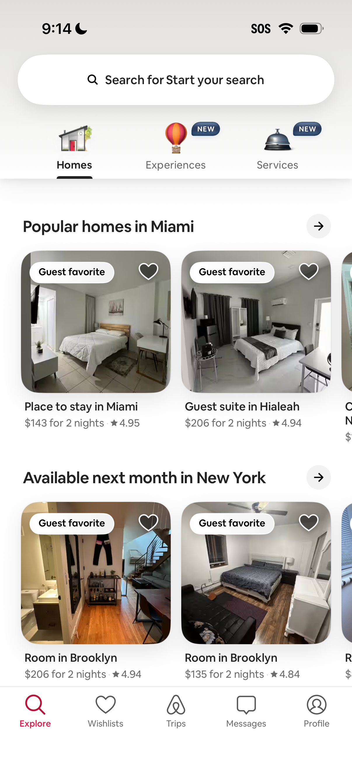 airbnb app screenshot 1