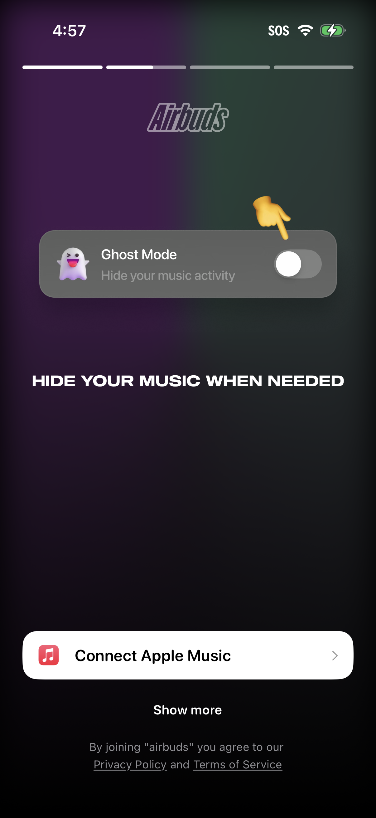 airbuds screen