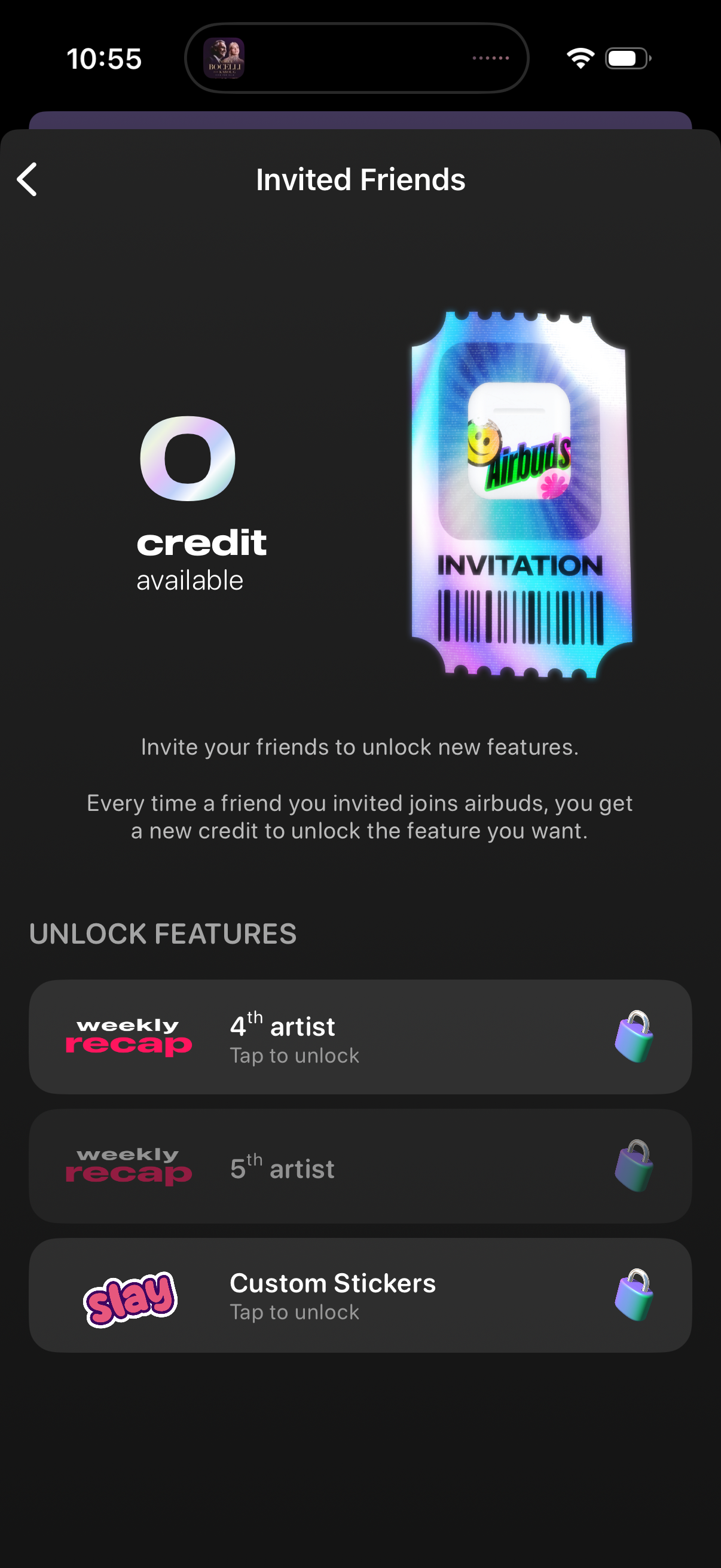 airbuds invite friends to unlock