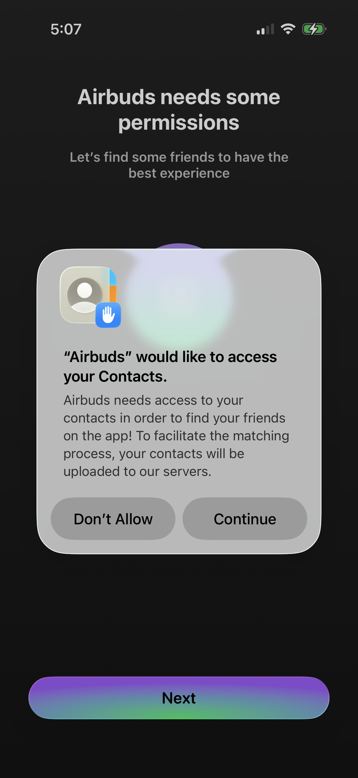 airbuds screen