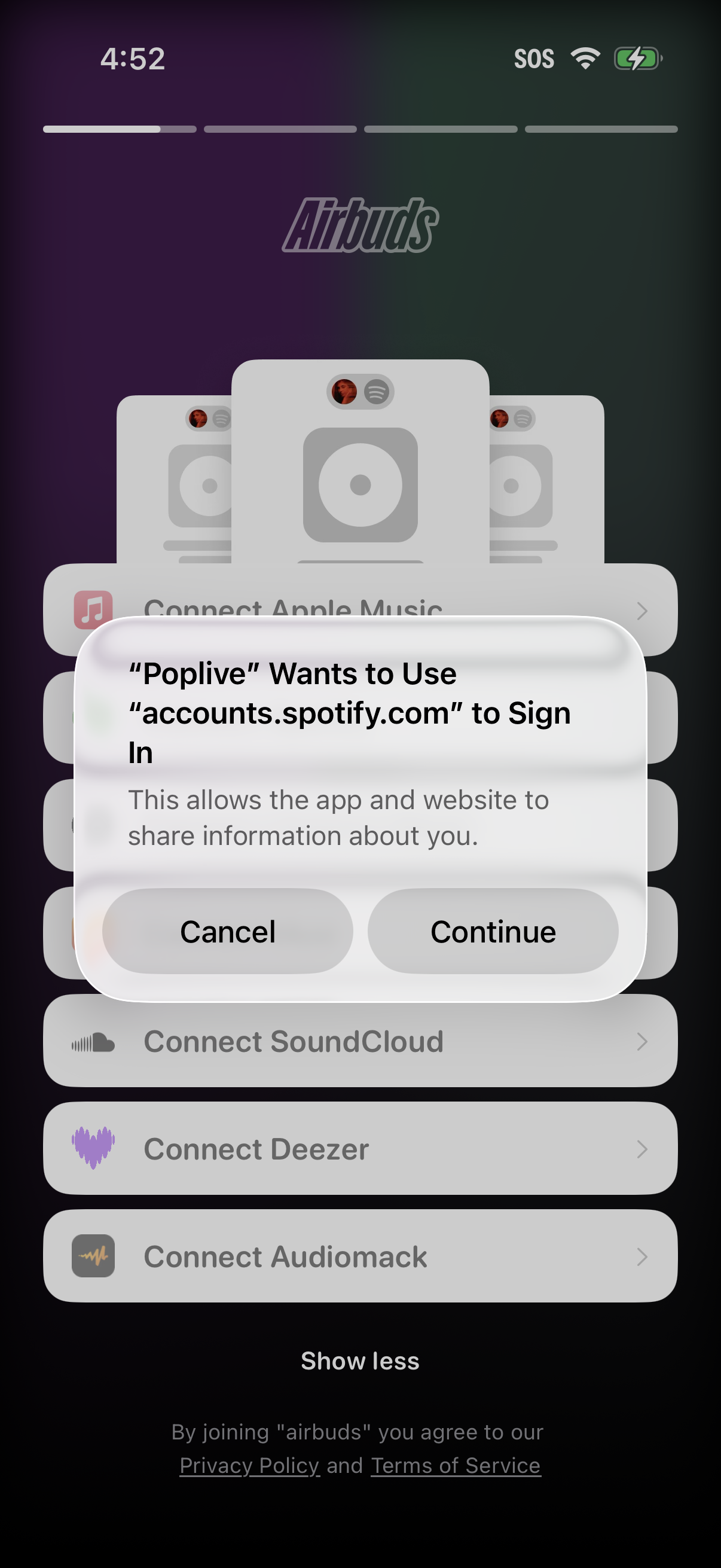 Step 4 of Airbuds Onboarding