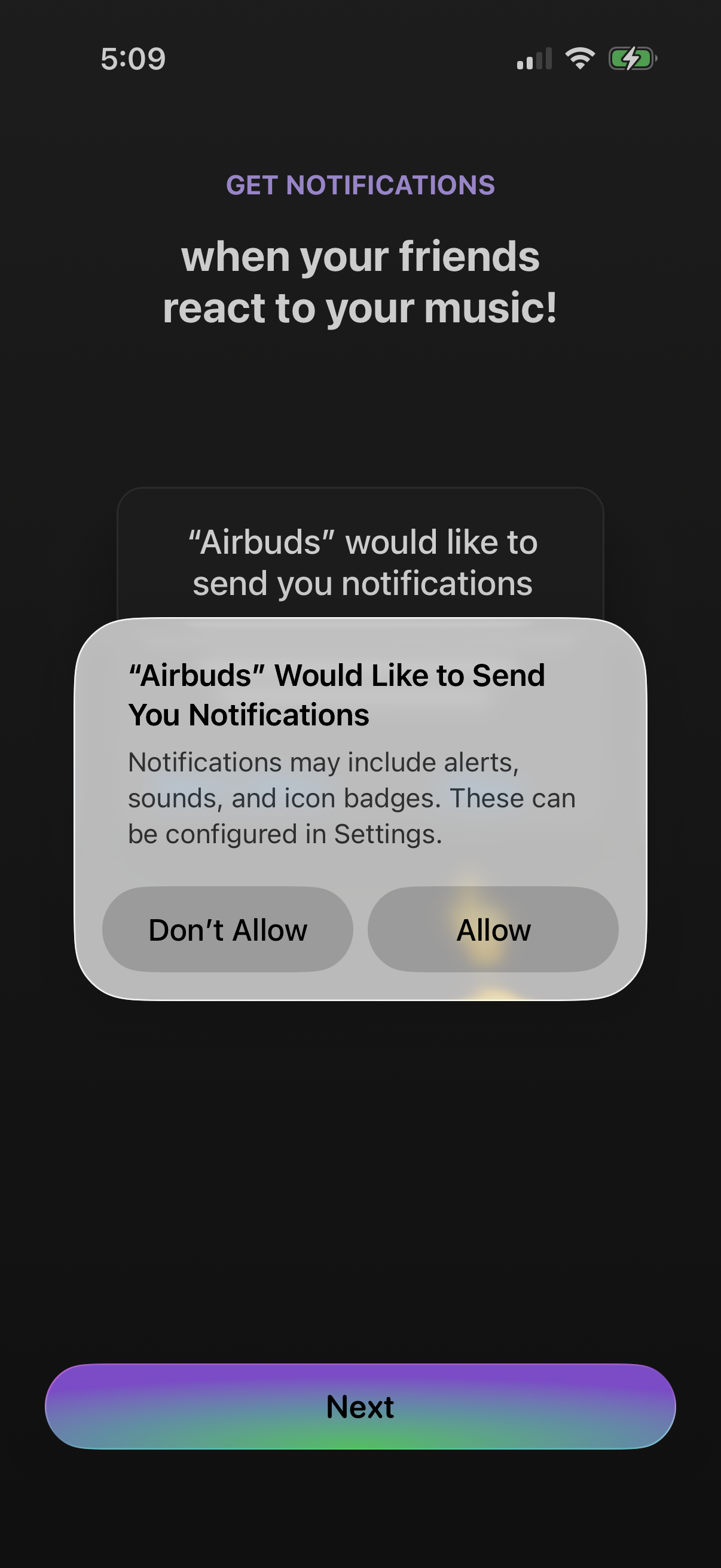Step 3 of Airbuds Airbuds Social Setup