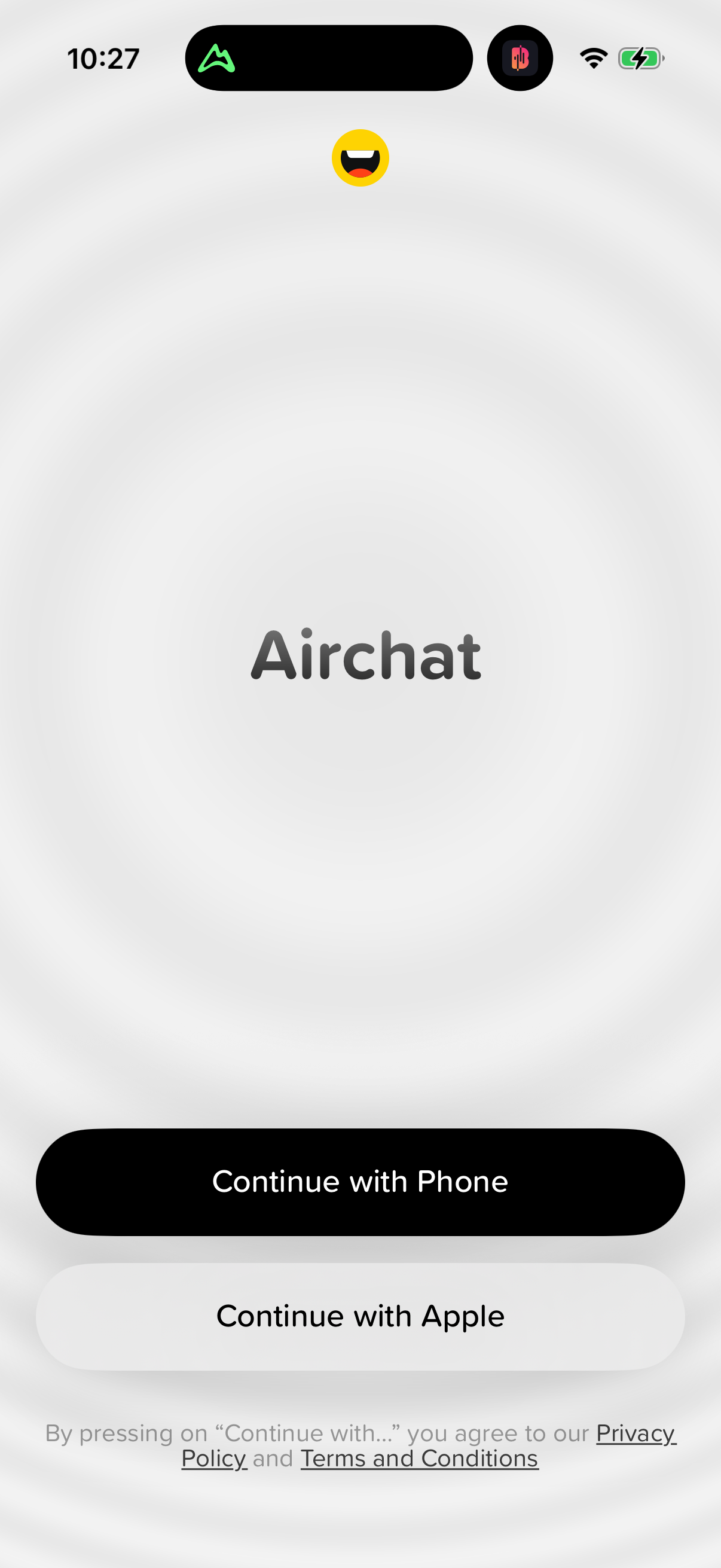 Step 1 of airchat Main_tabs