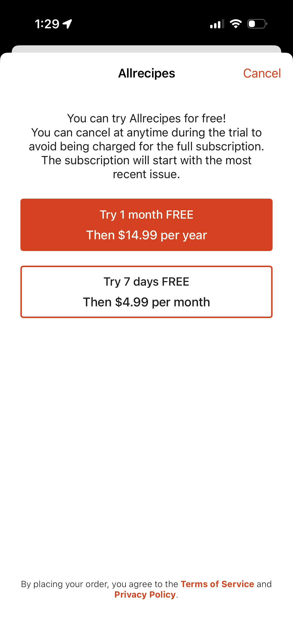 allrecipes app screenshot 1