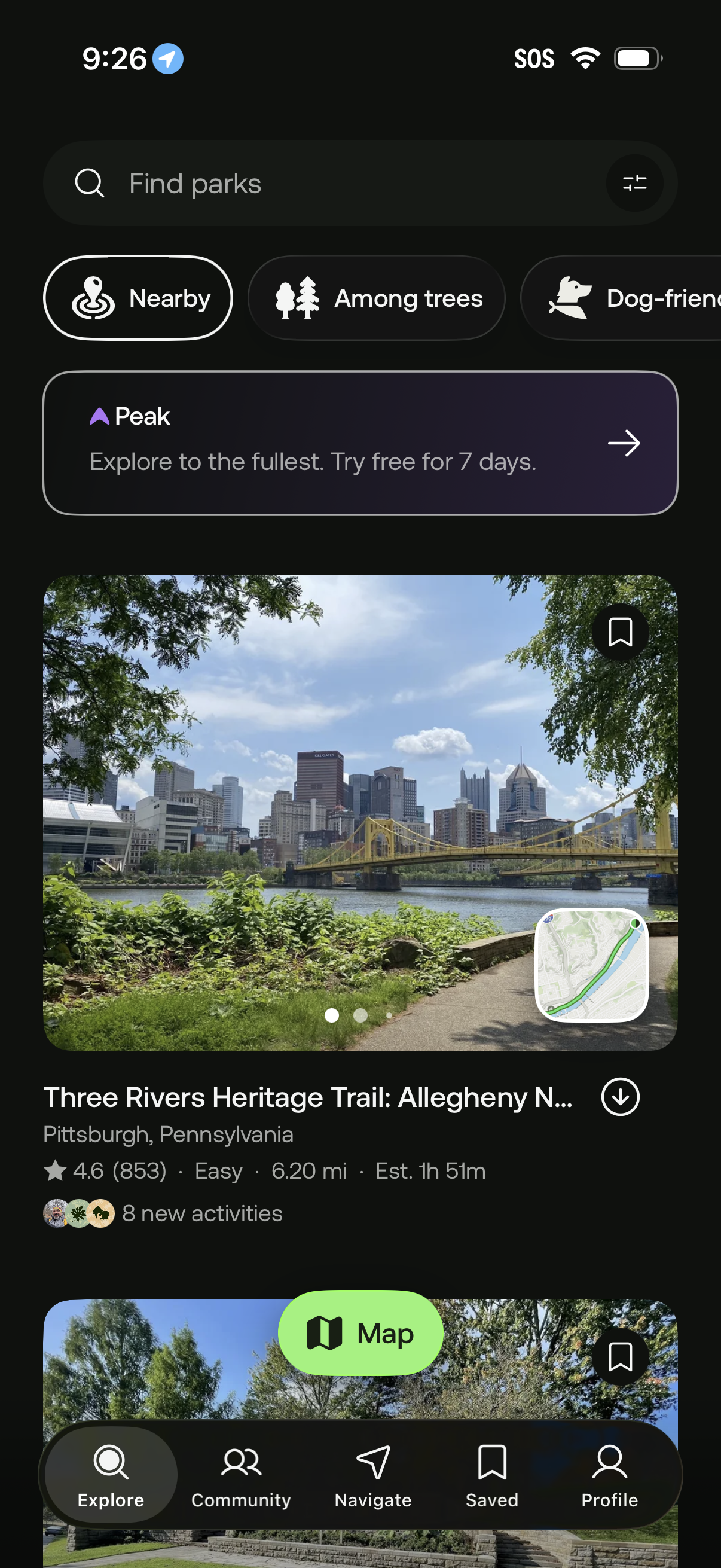 alltrails app screenshot 1