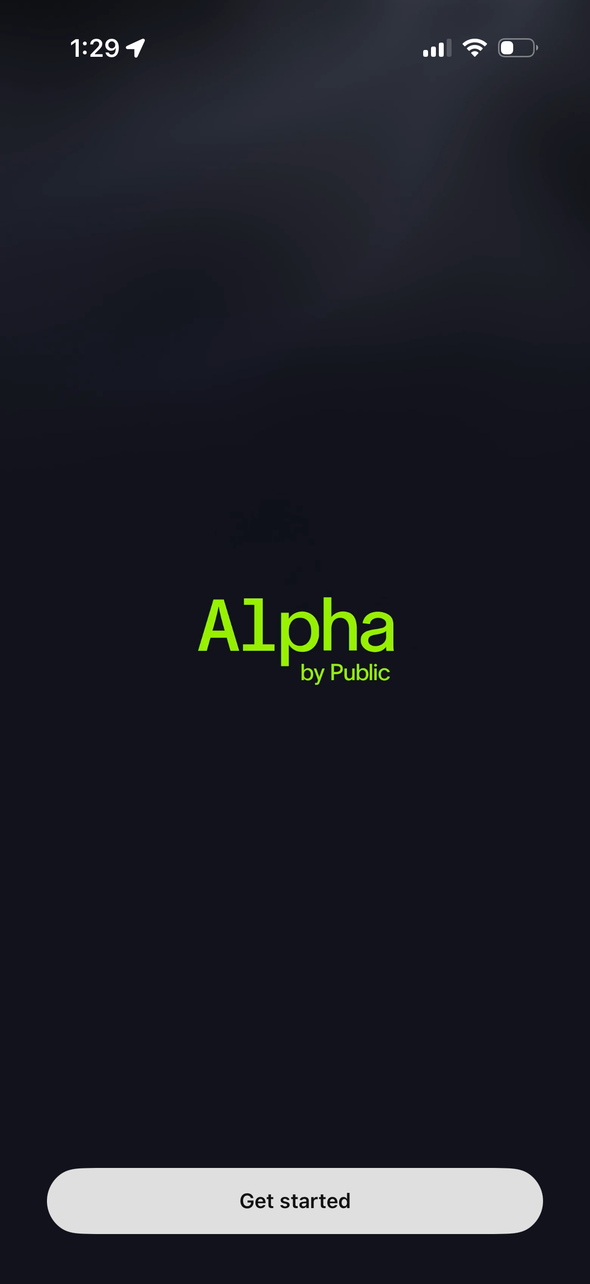 Step 1 of alpha Start trial signup