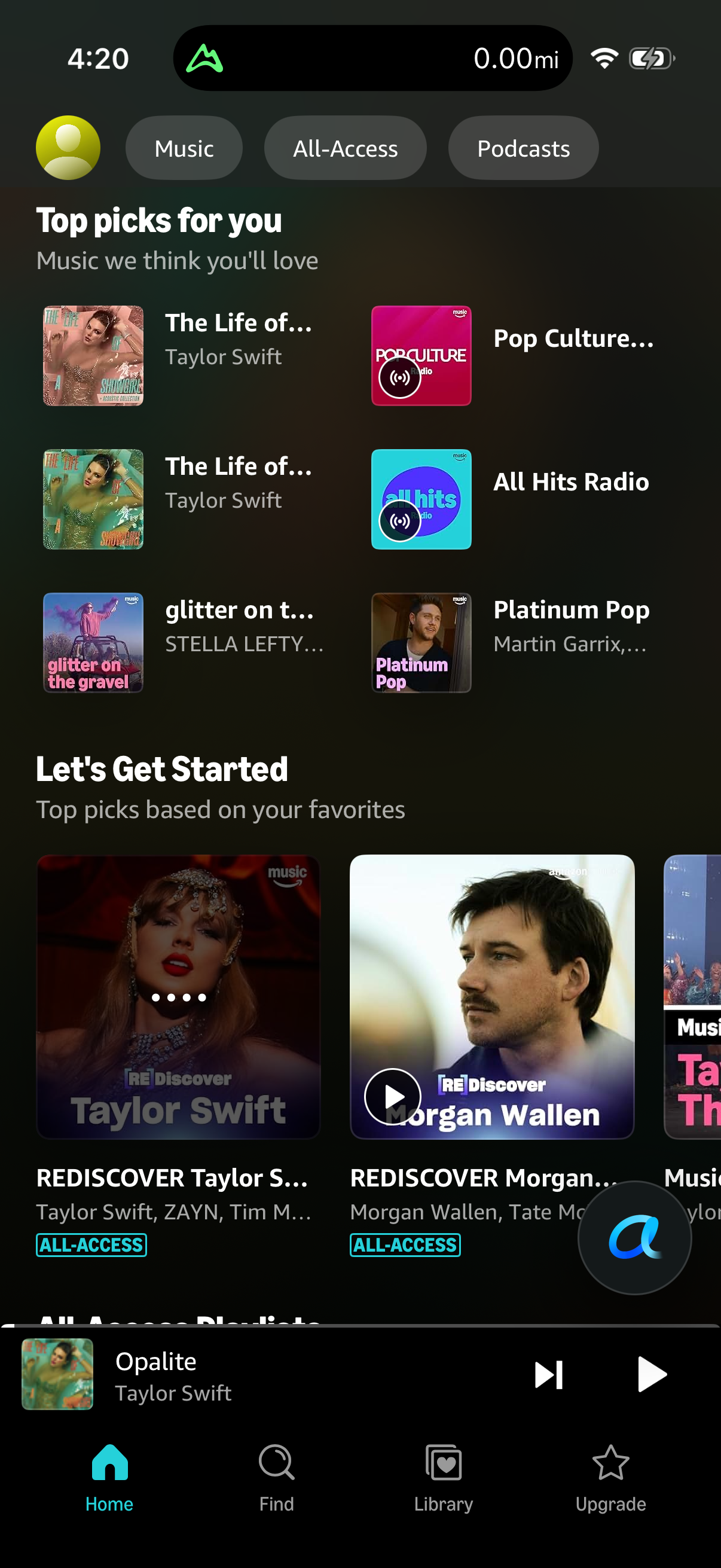 Step 1 of amazon-music Main_tabs