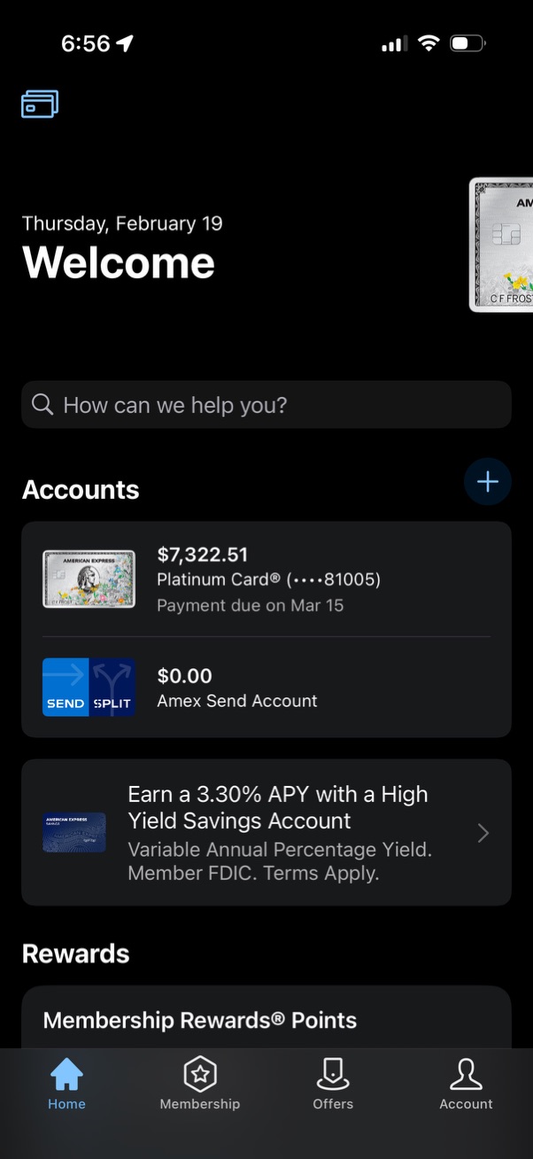 amex app screenshot 74
