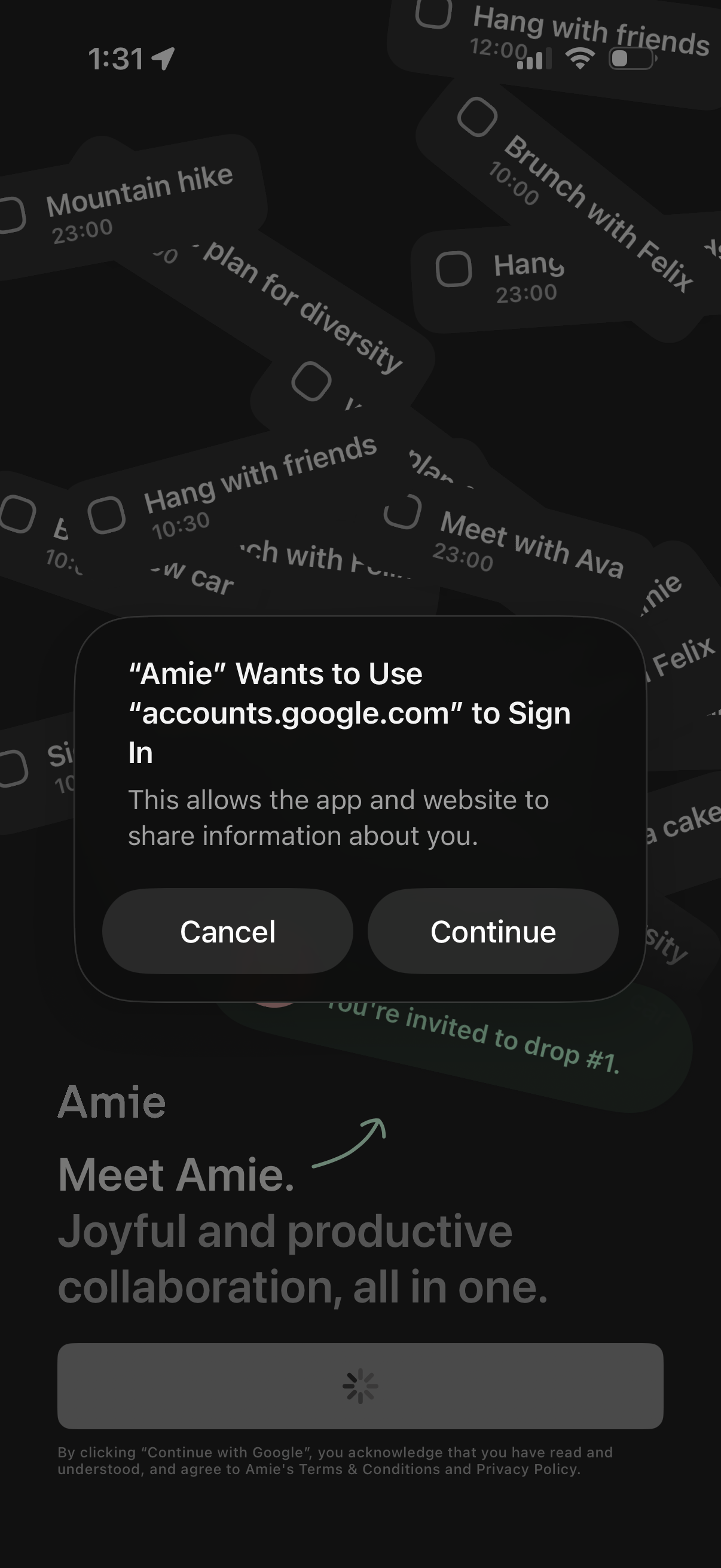 amie app screenshot 2