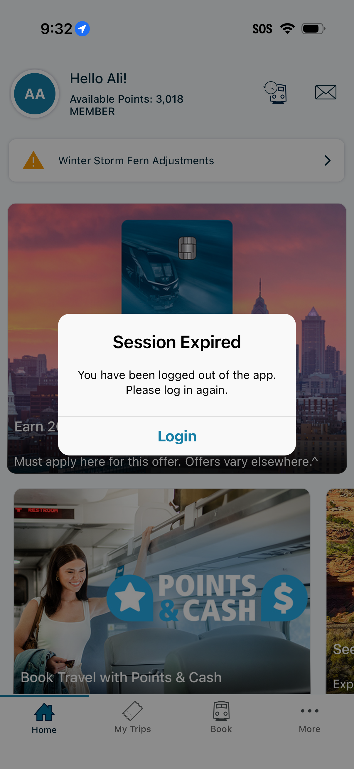 amtrak app screenshot 3