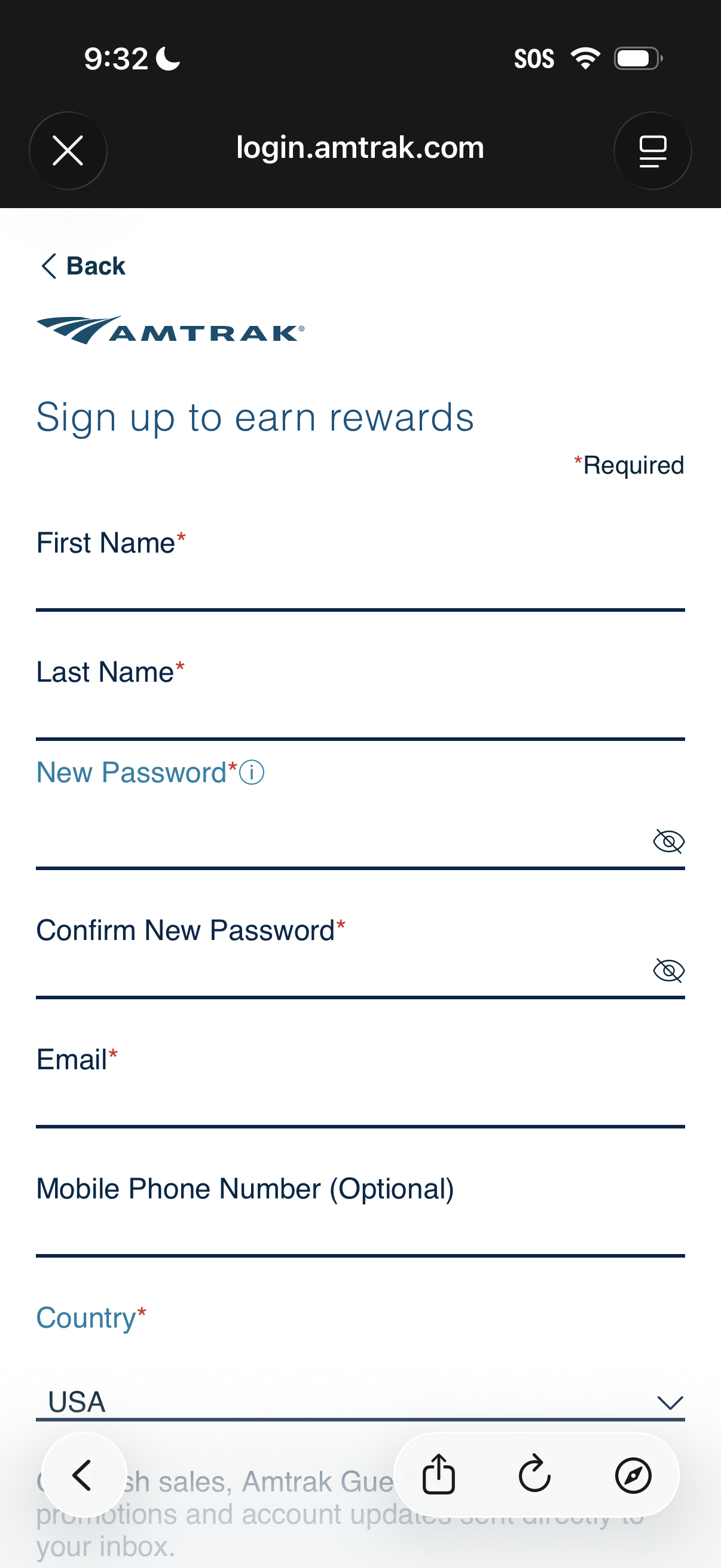 amtrak app screenshot 2