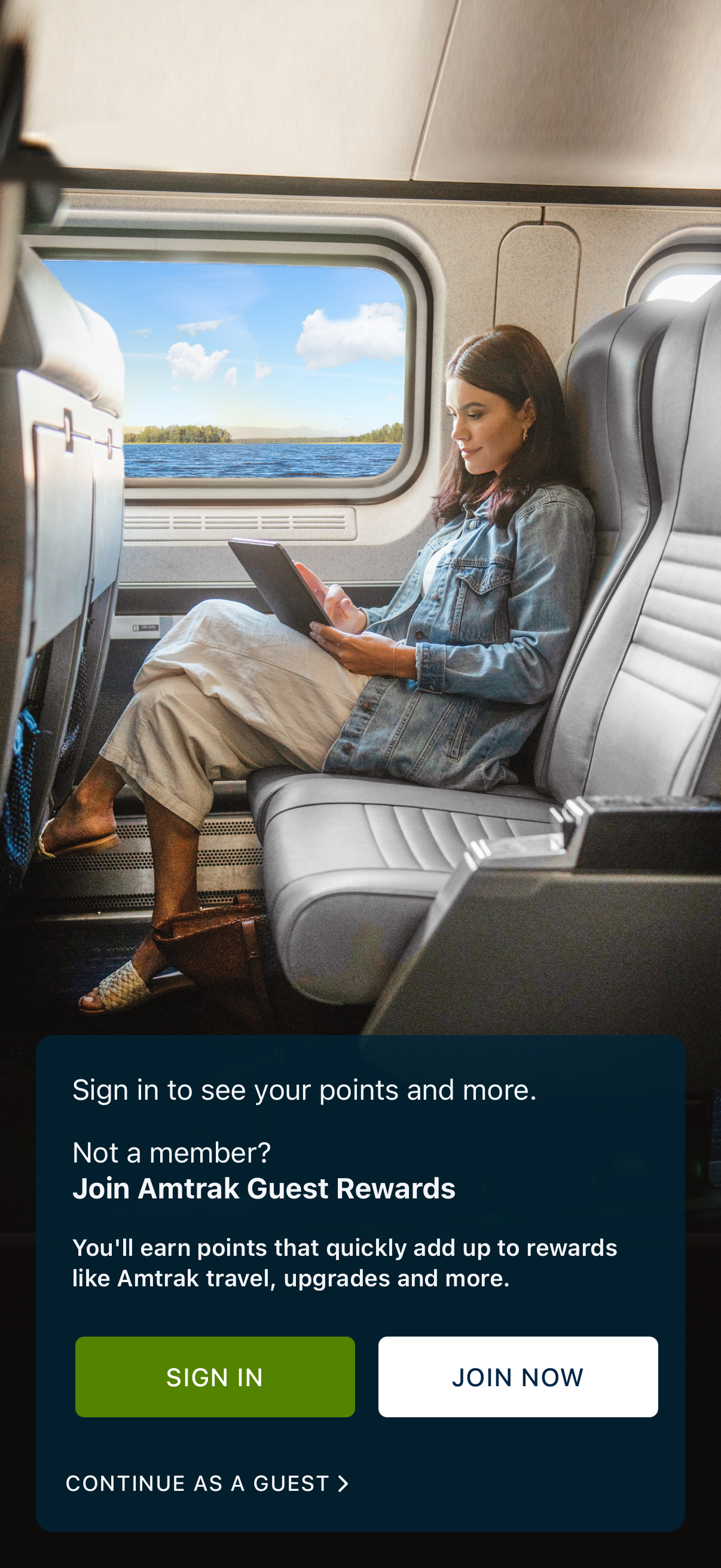 Step 1 of amtrak Main_tabs