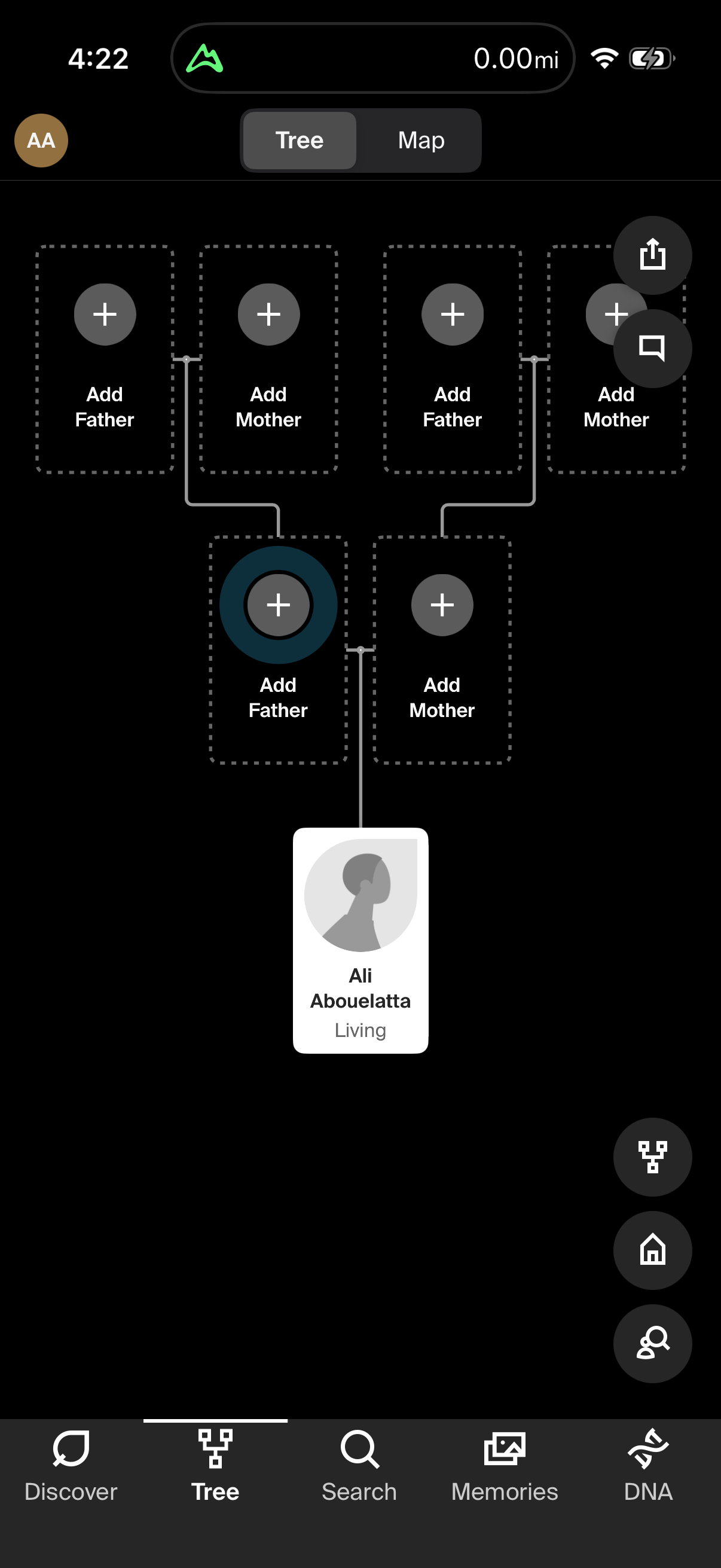 Step 1 of ancestry Main_tabs